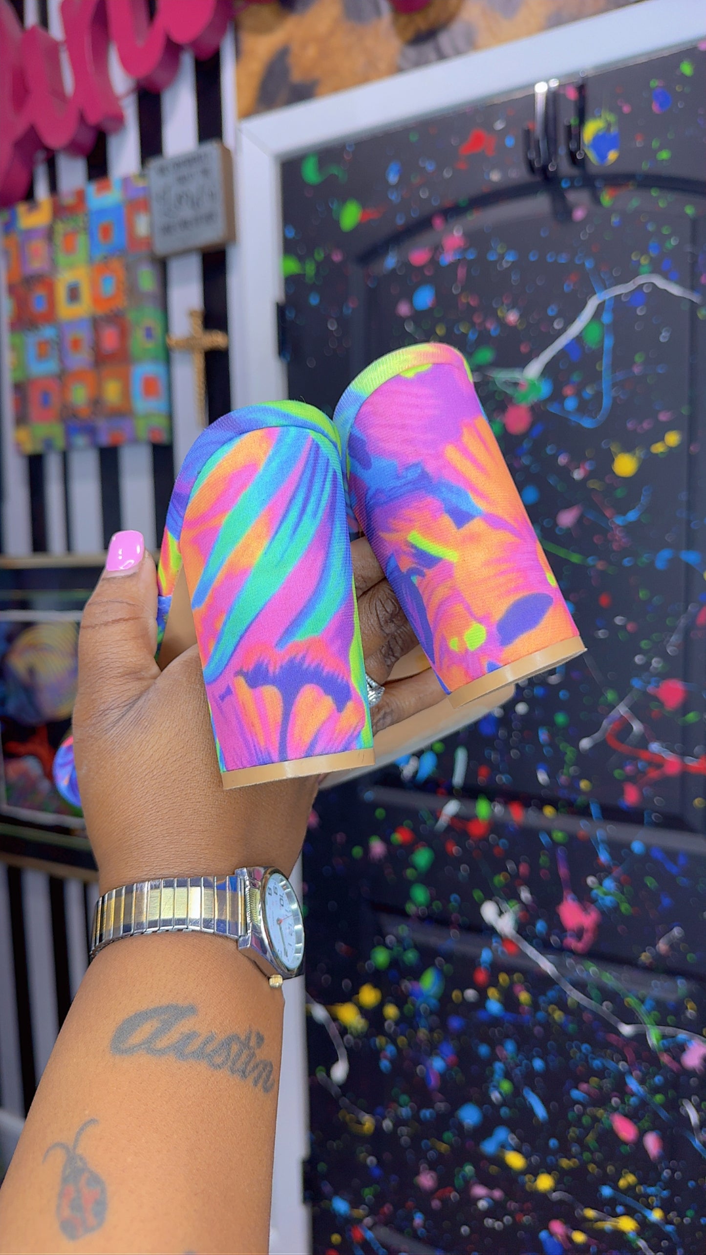 Tye Dye Mules (11) *Never Worn Just Tried on