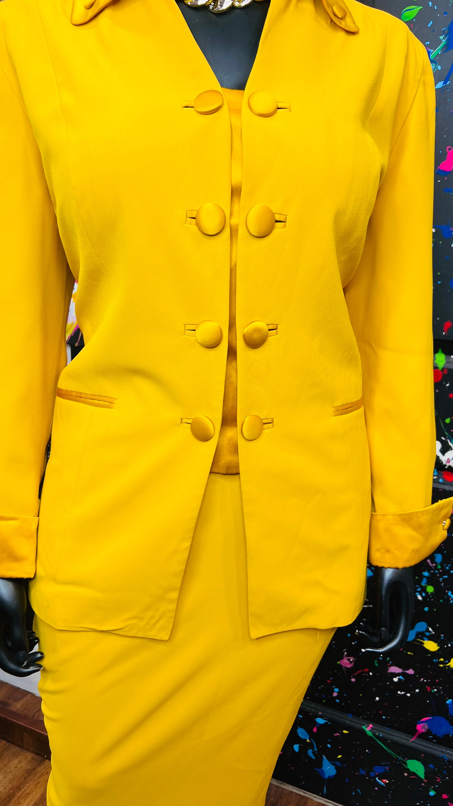 Vintage Gold Skirt Suit (18W)