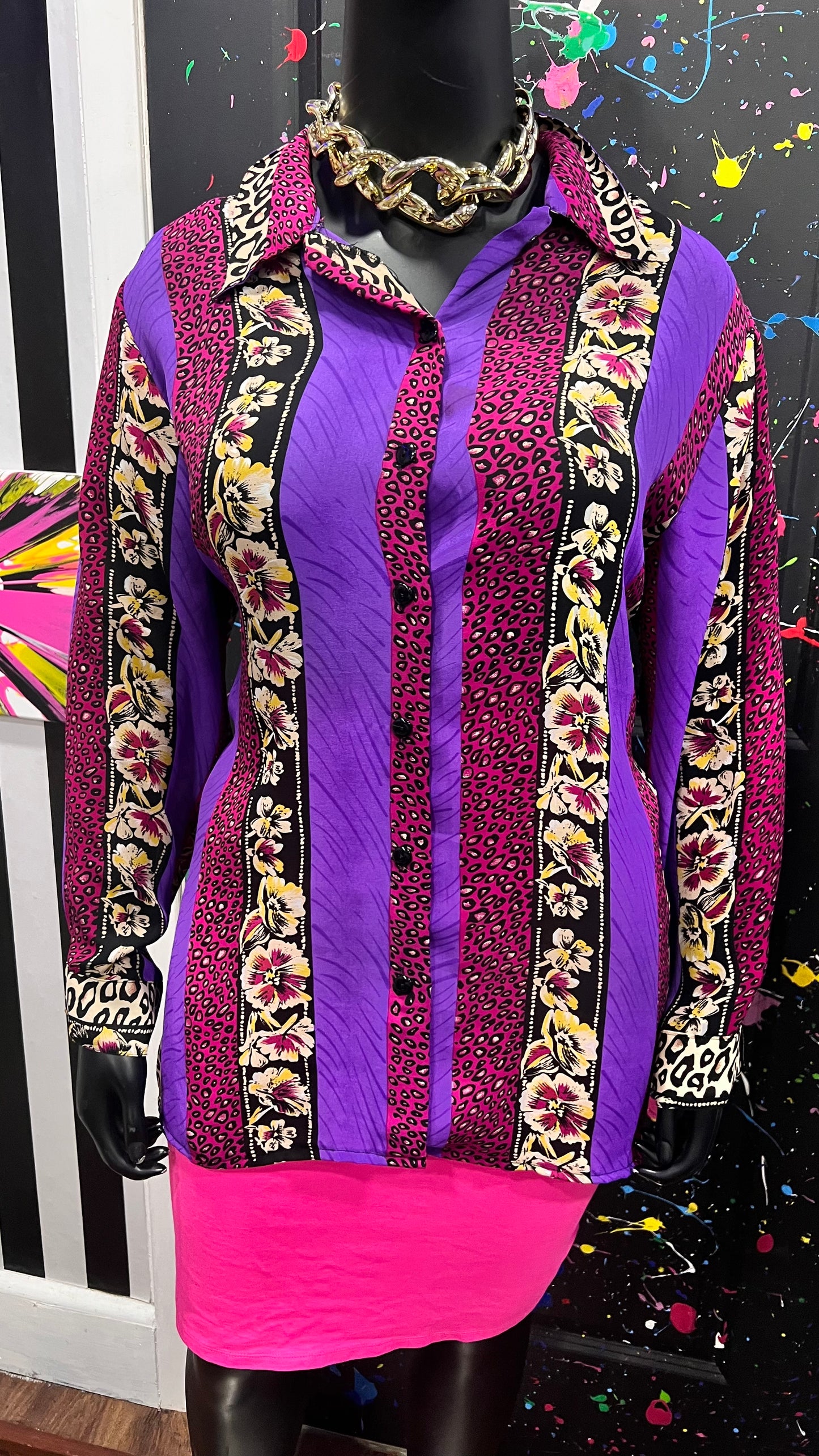 Vintage Semi Sheer Rayon Blouse (20)