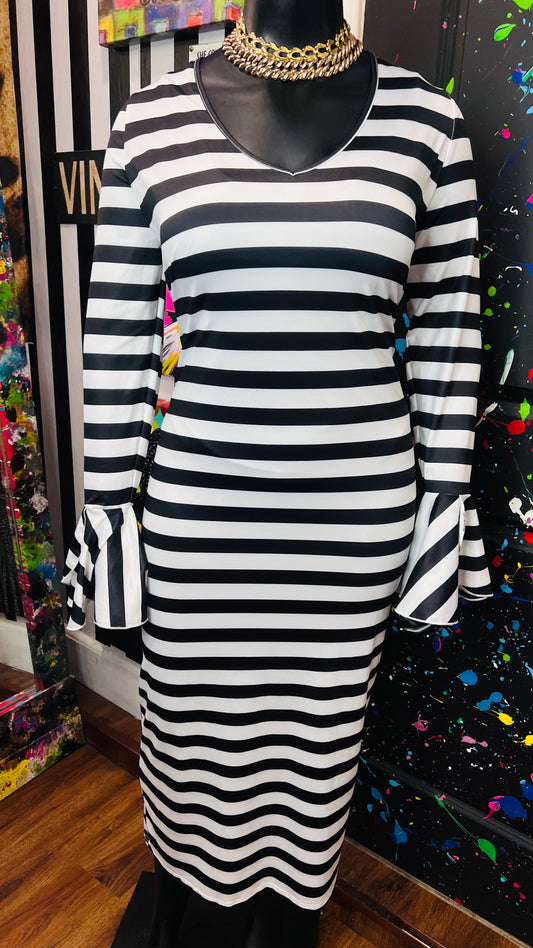 Black & White Striped Dress (20)