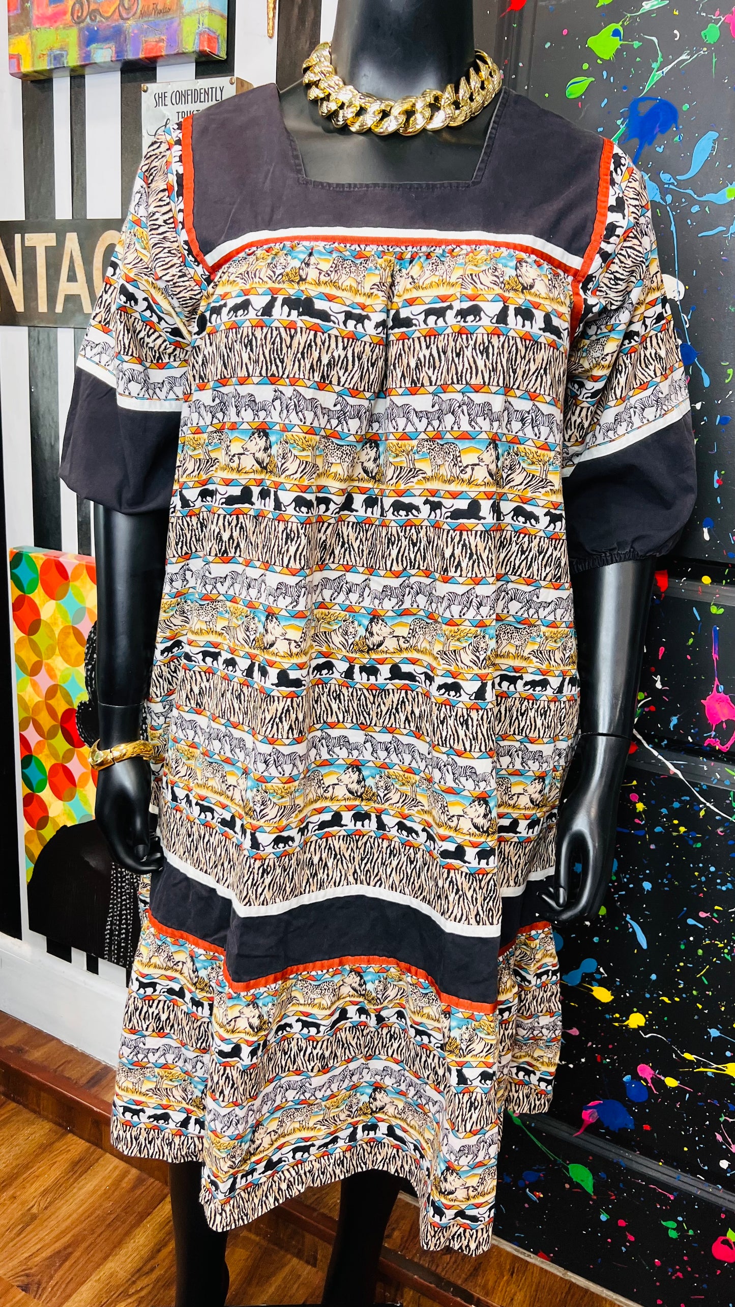 Vintage Safari House Dress (16)