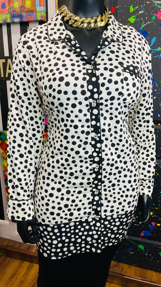 Black & White Polka Dot Blouse (16)