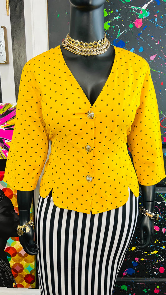 Vintage Polka Dot Blouse (20WP)