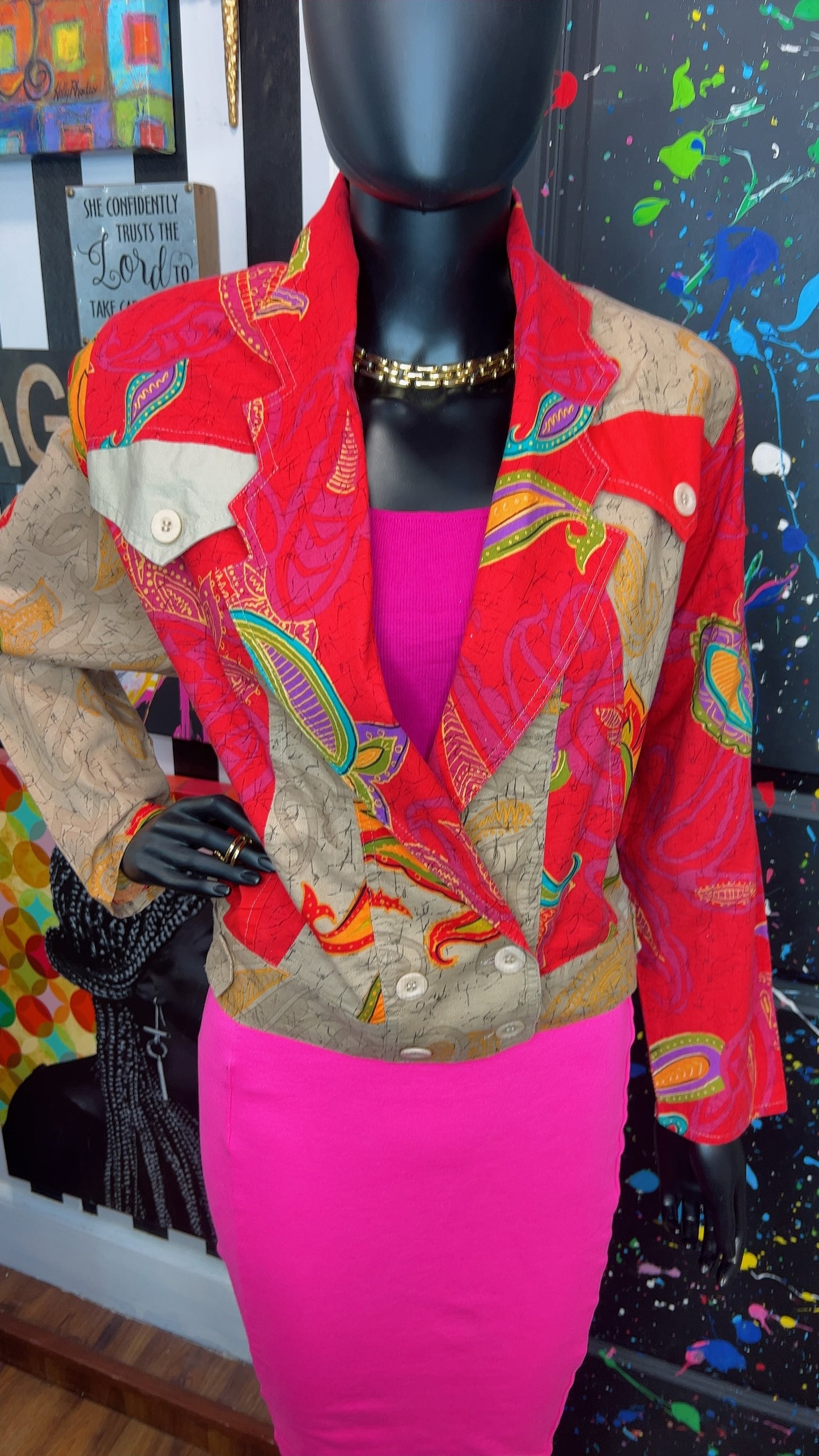 Vintage Western Cropped Blazer Jacket (14)