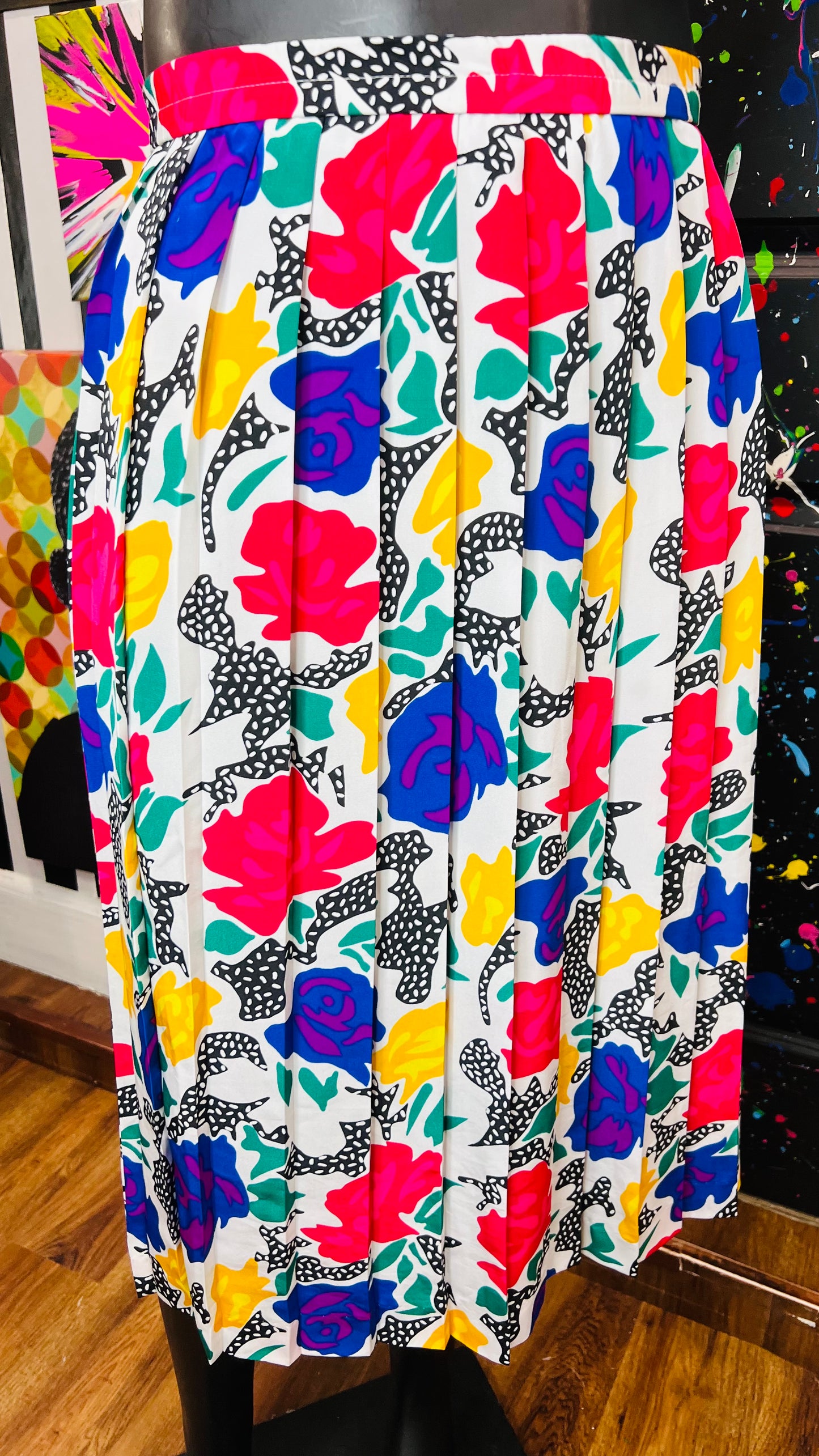 Vintage Abstract Print Skirt (16)
