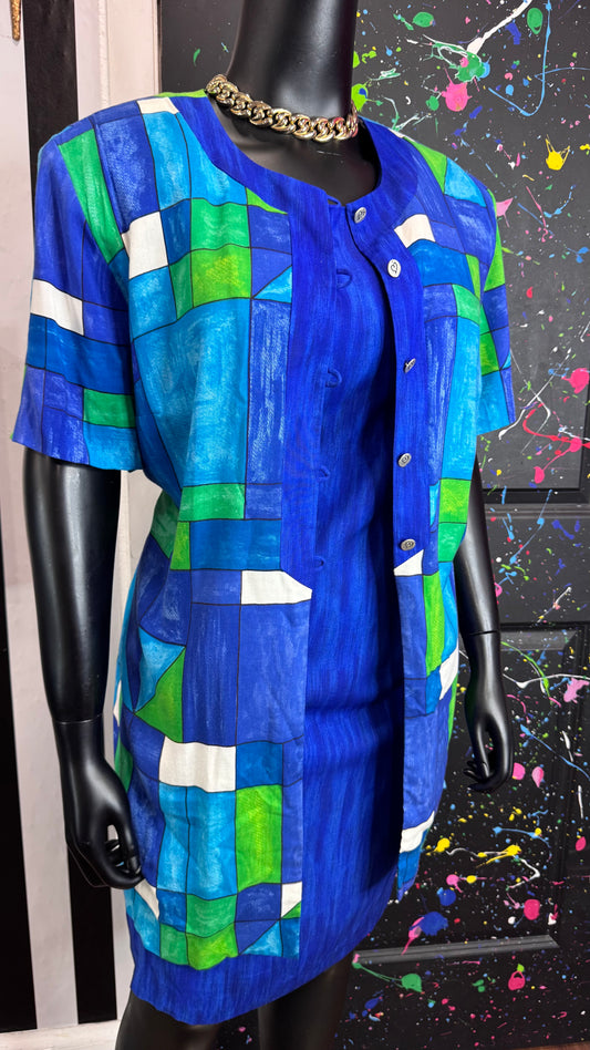 Vintage Dress & Color Block Duster - New w/ Tags (24WP)