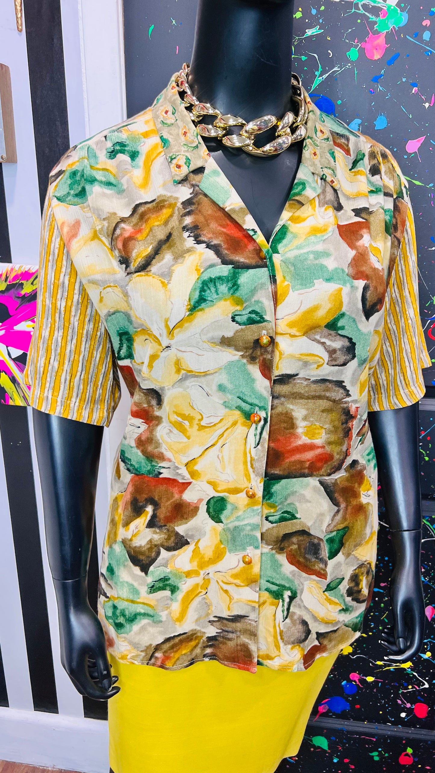 Vintage Carole Little Rayon Blouse (20)