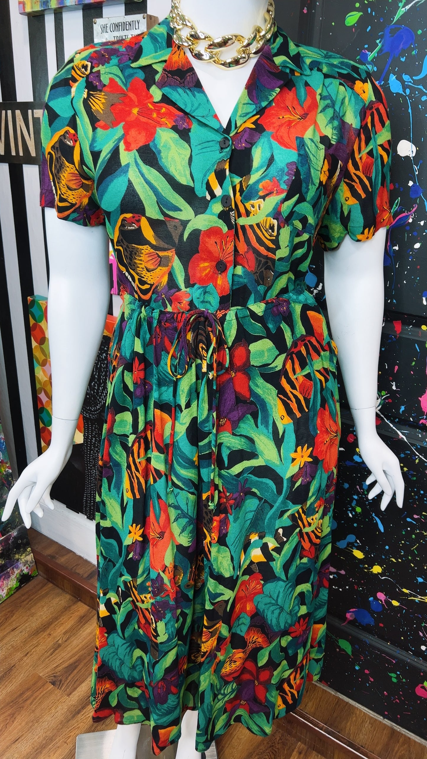 Vintage Carole Little Tropical Skirt Set (14/16)