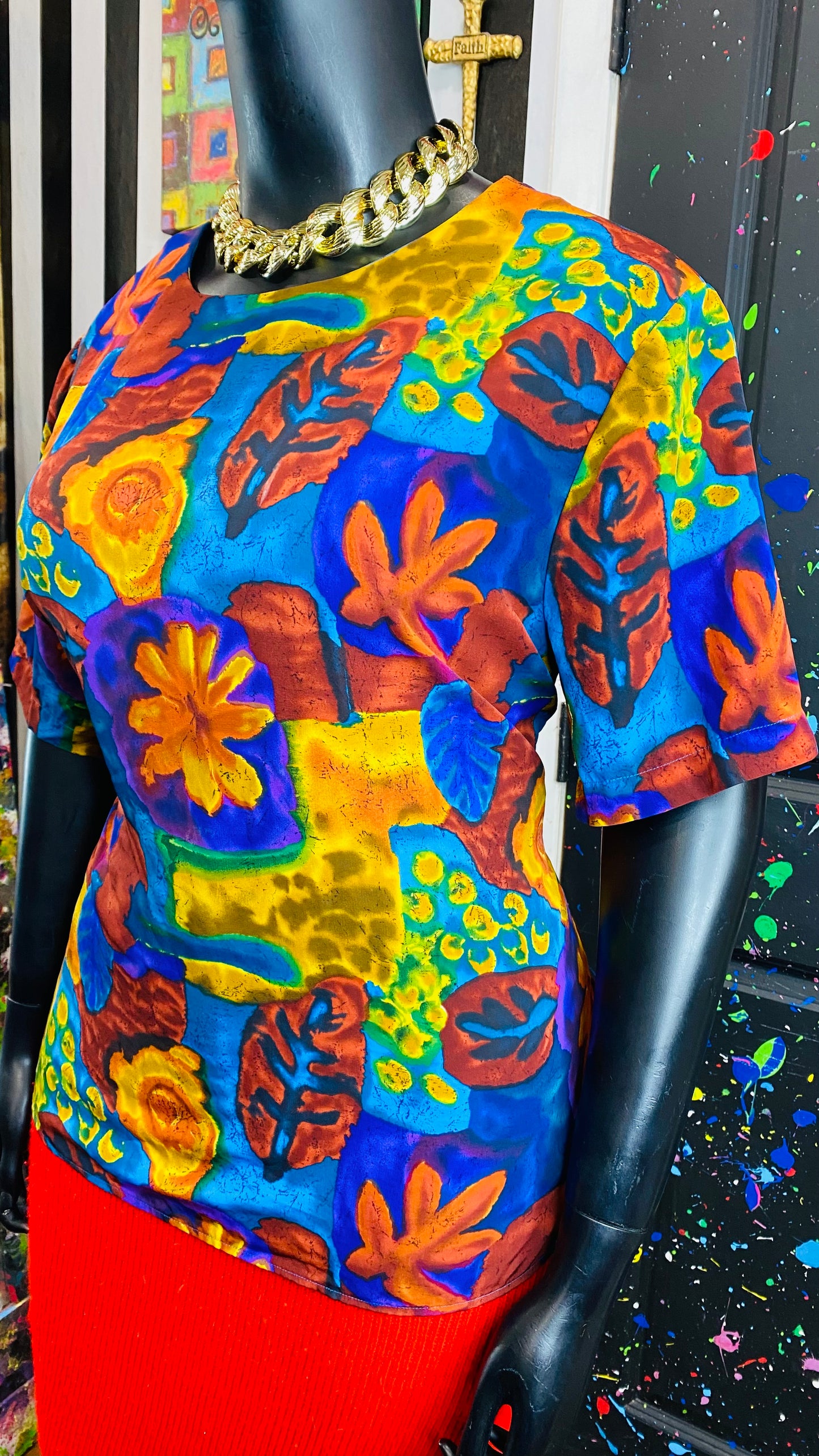 Vintage Abstract Blouse (20W)