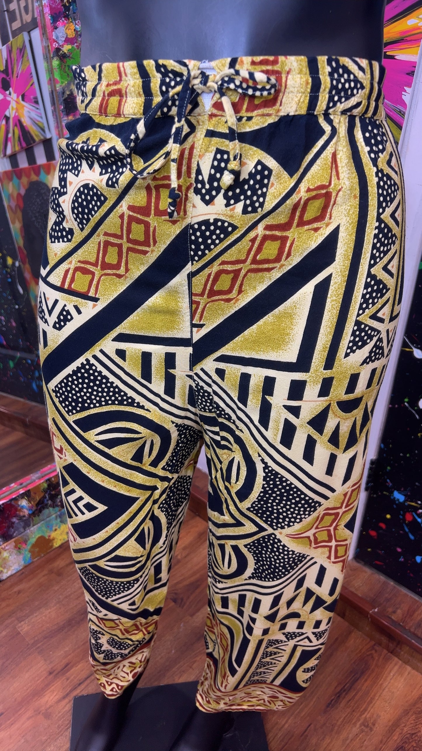 Vintage Rayon Tribal Print Pants (20)