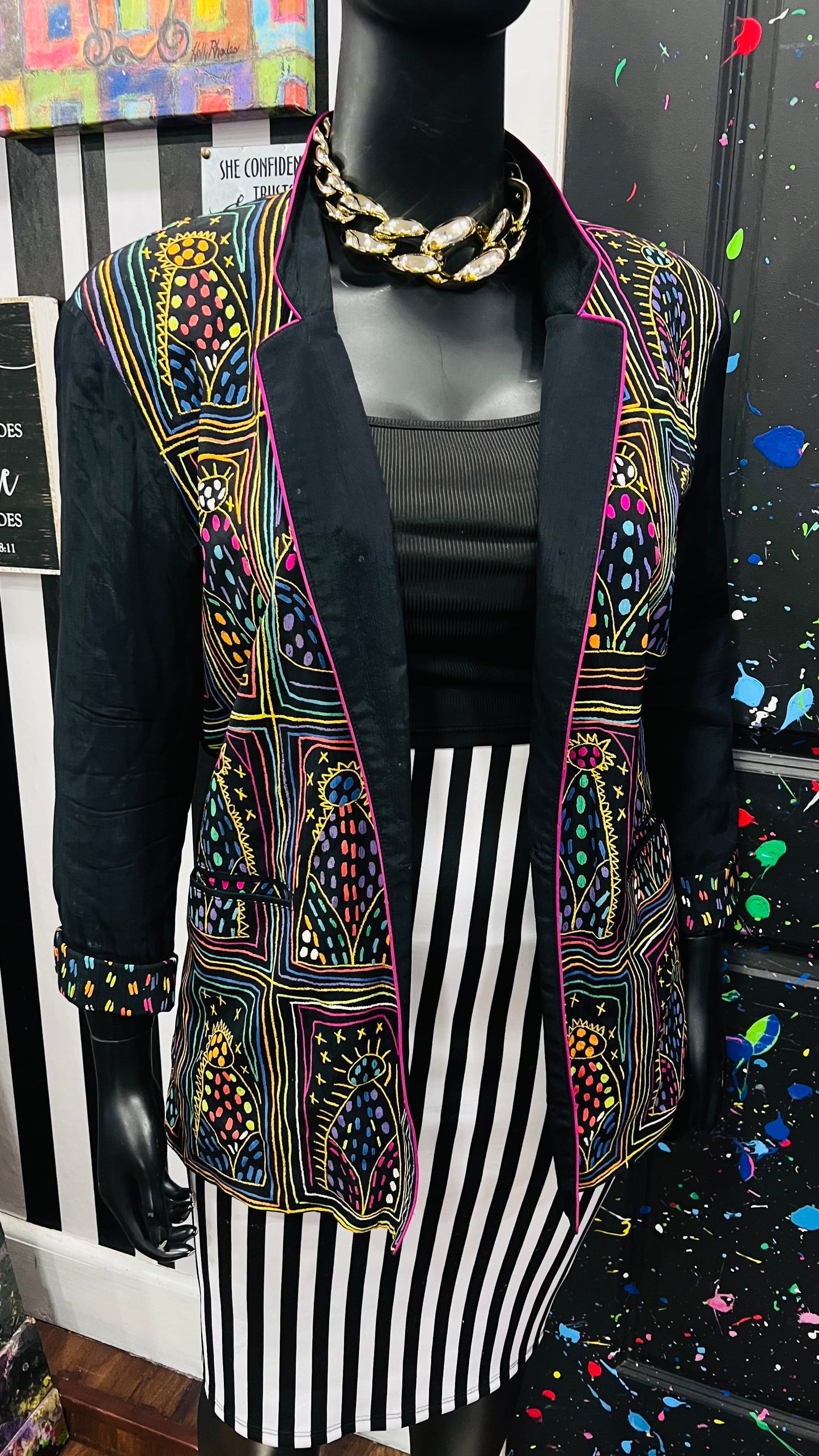 Vintage 90s Art Work Blazer (14)