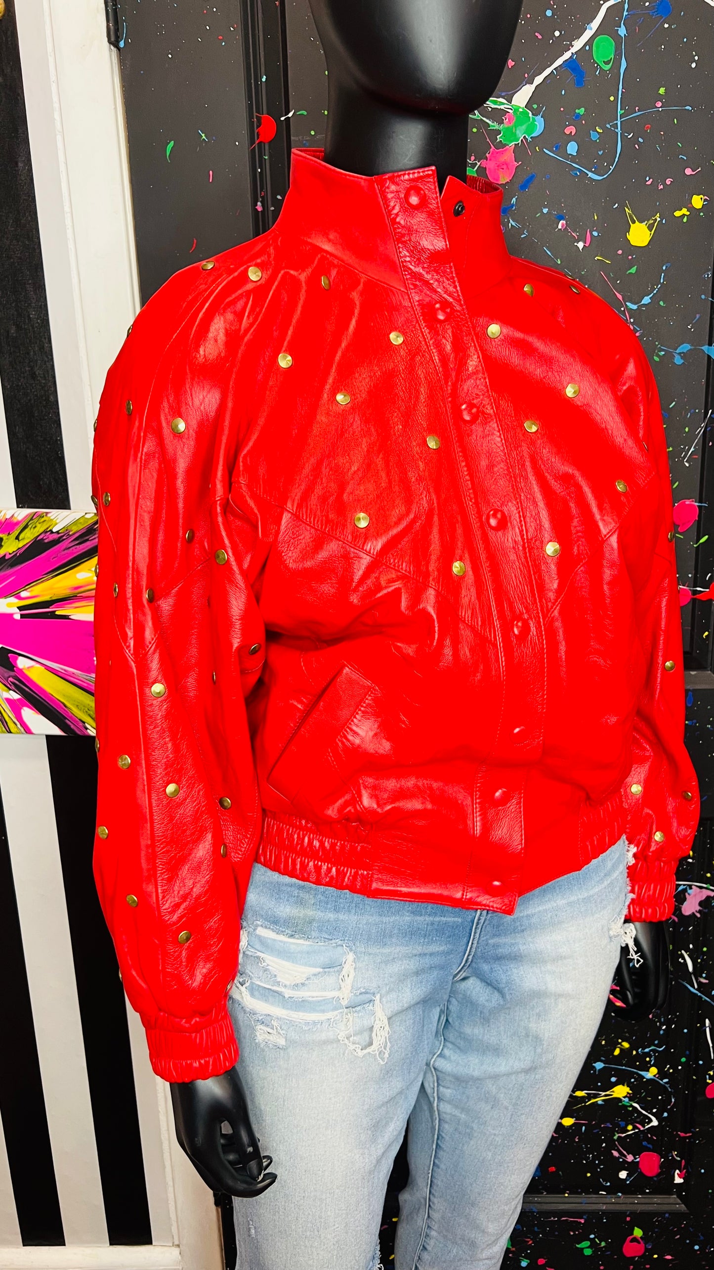 Vintage Lillie Rubin Studded Leather Jacket (14)