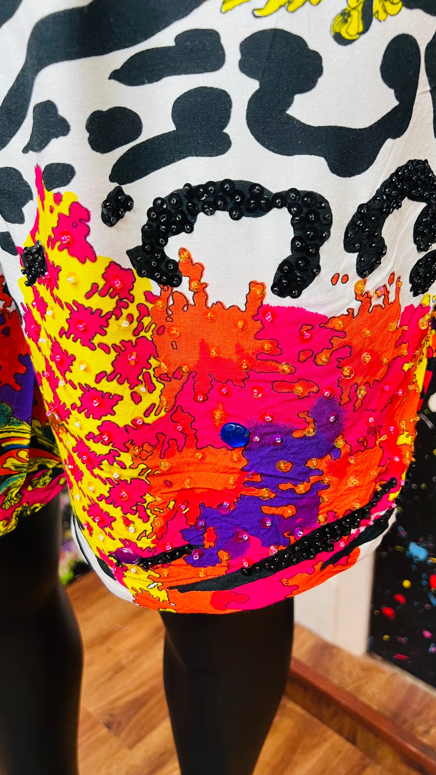 Vintage Rayon Abstract Short Set (14)