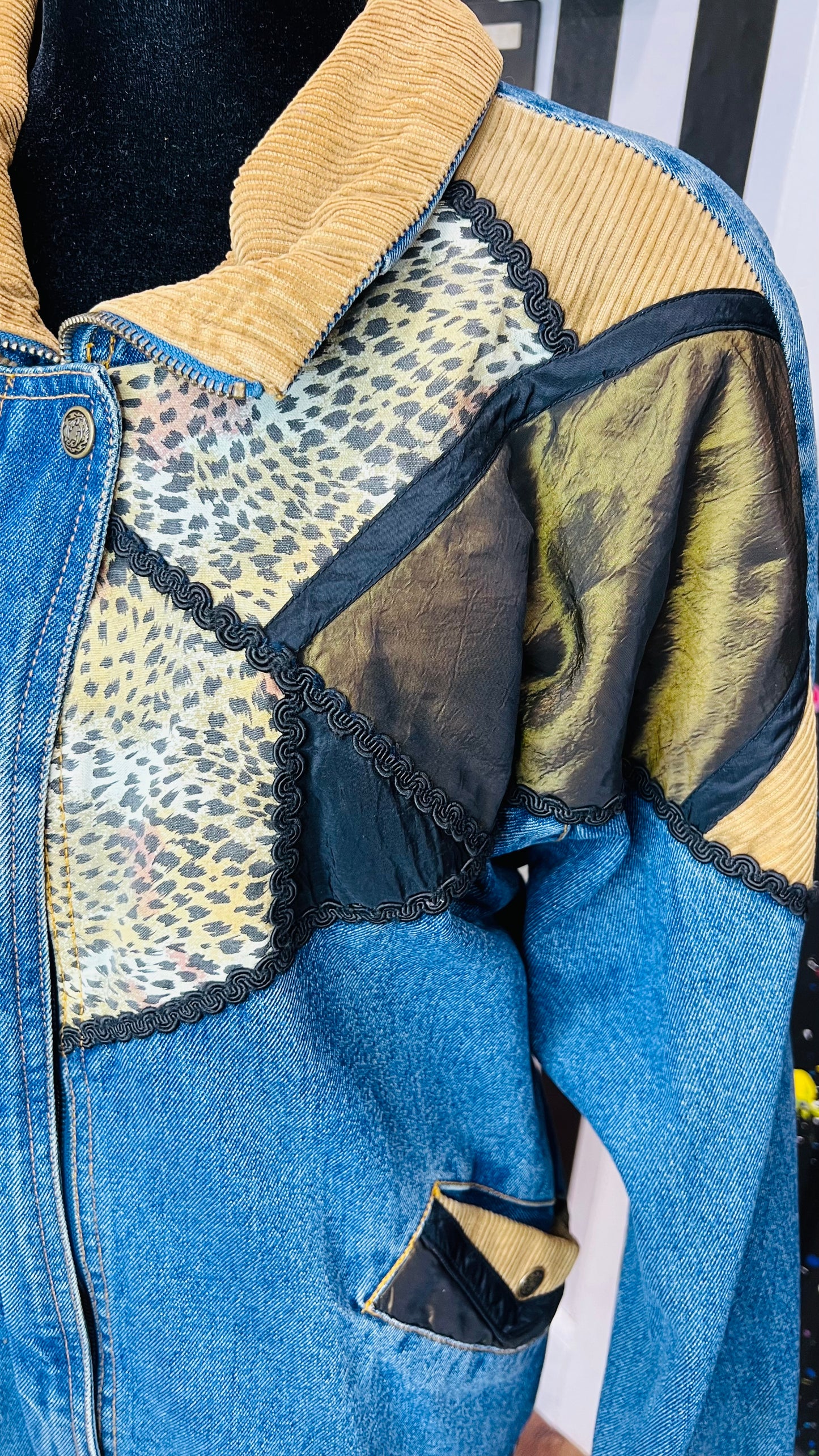 Vintage Denim & Animal Print Bomber (18)