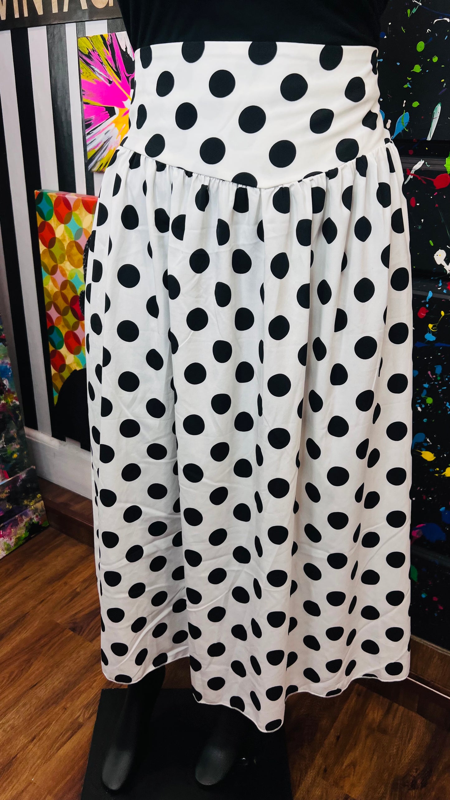 Black & White Polka Dot Skirt (20/22)