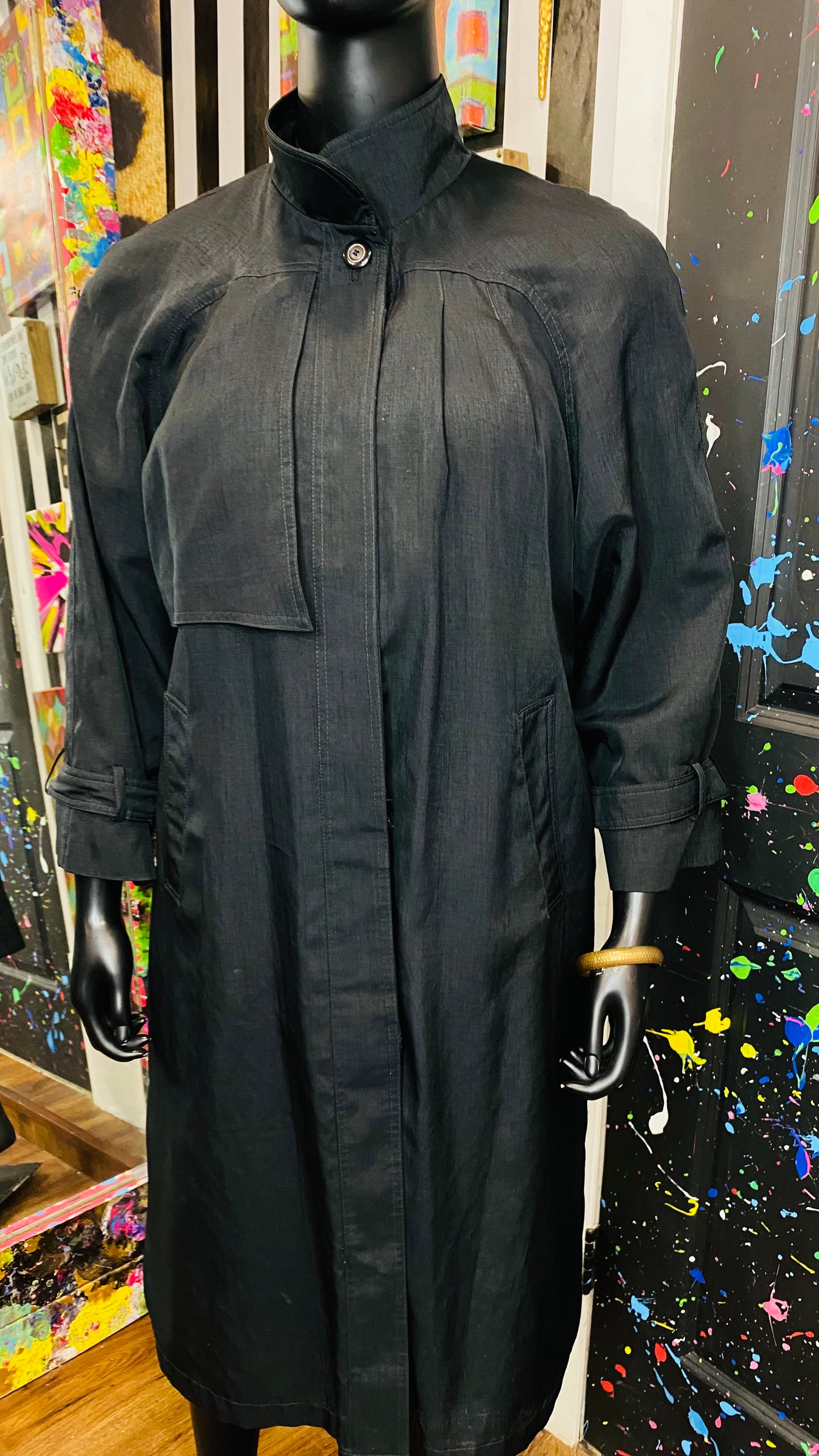 Vintage Black Trench Coat  (12/14)