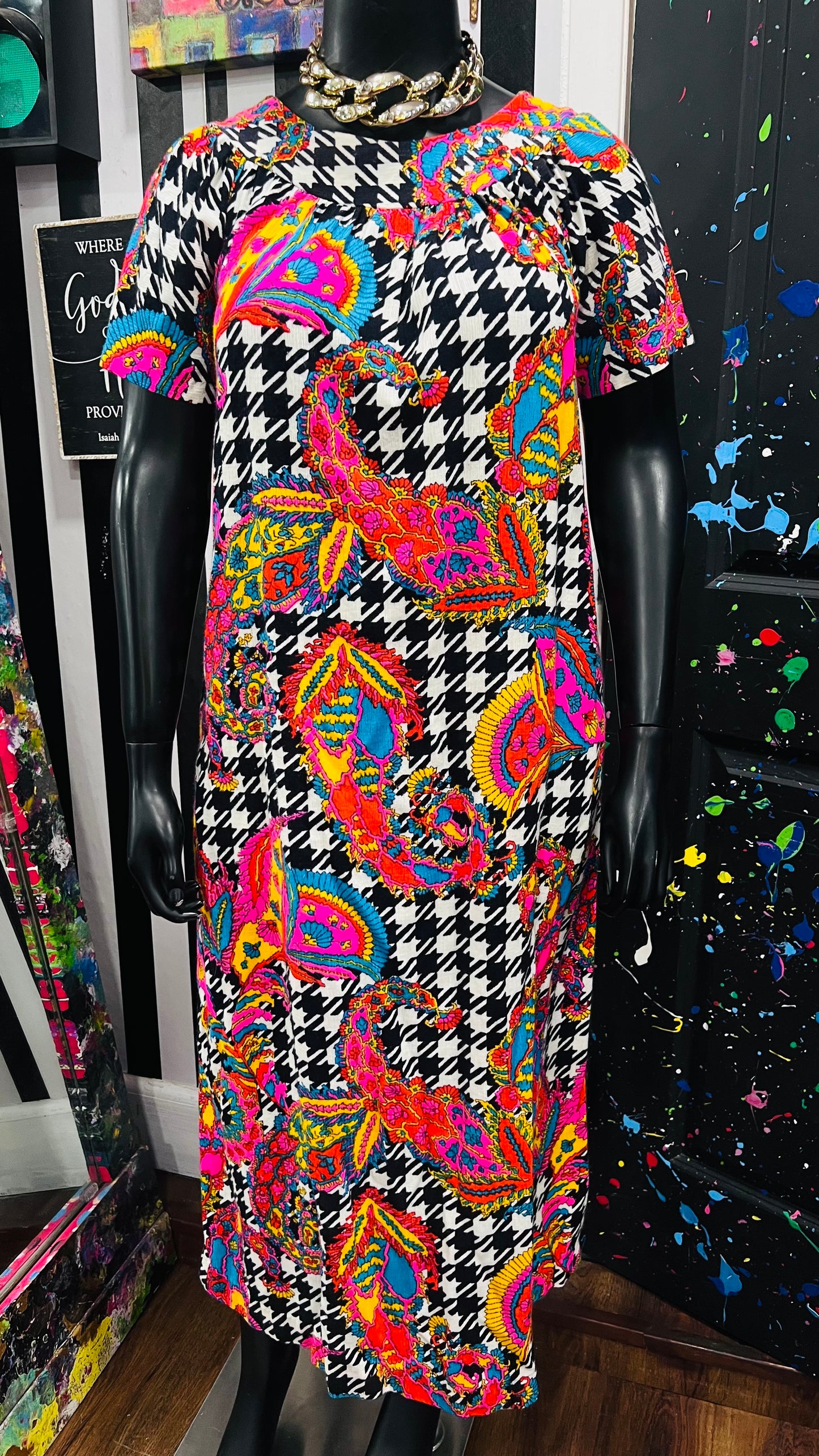 Vintage Paisley & Mix Print Dress (12)