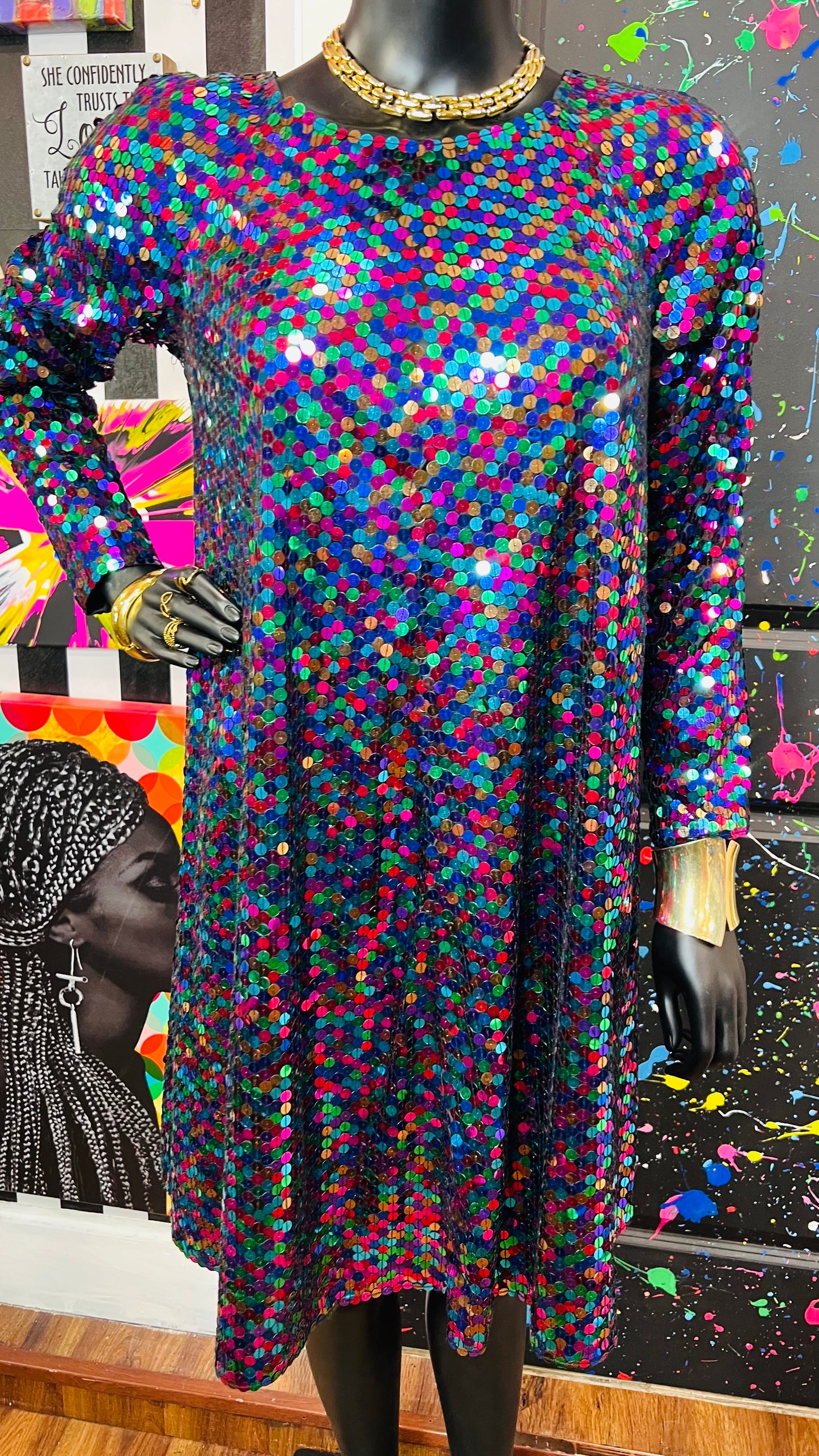 Vintage Sequin (Has Stretch) Circle Dress (14)