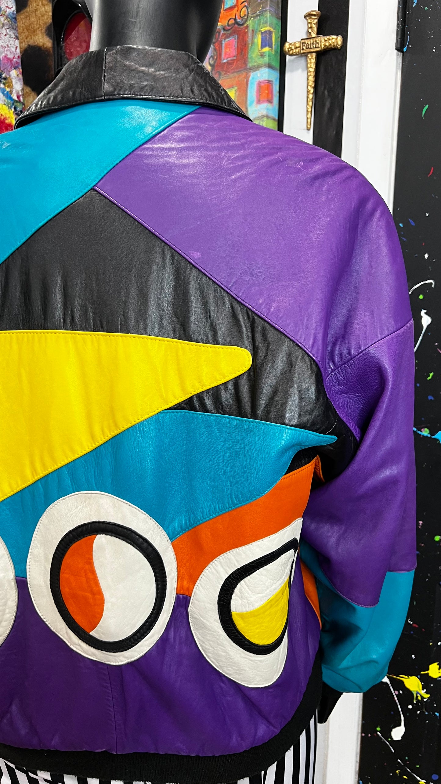 Vintage Genuine Leather Funky Bomber (22)