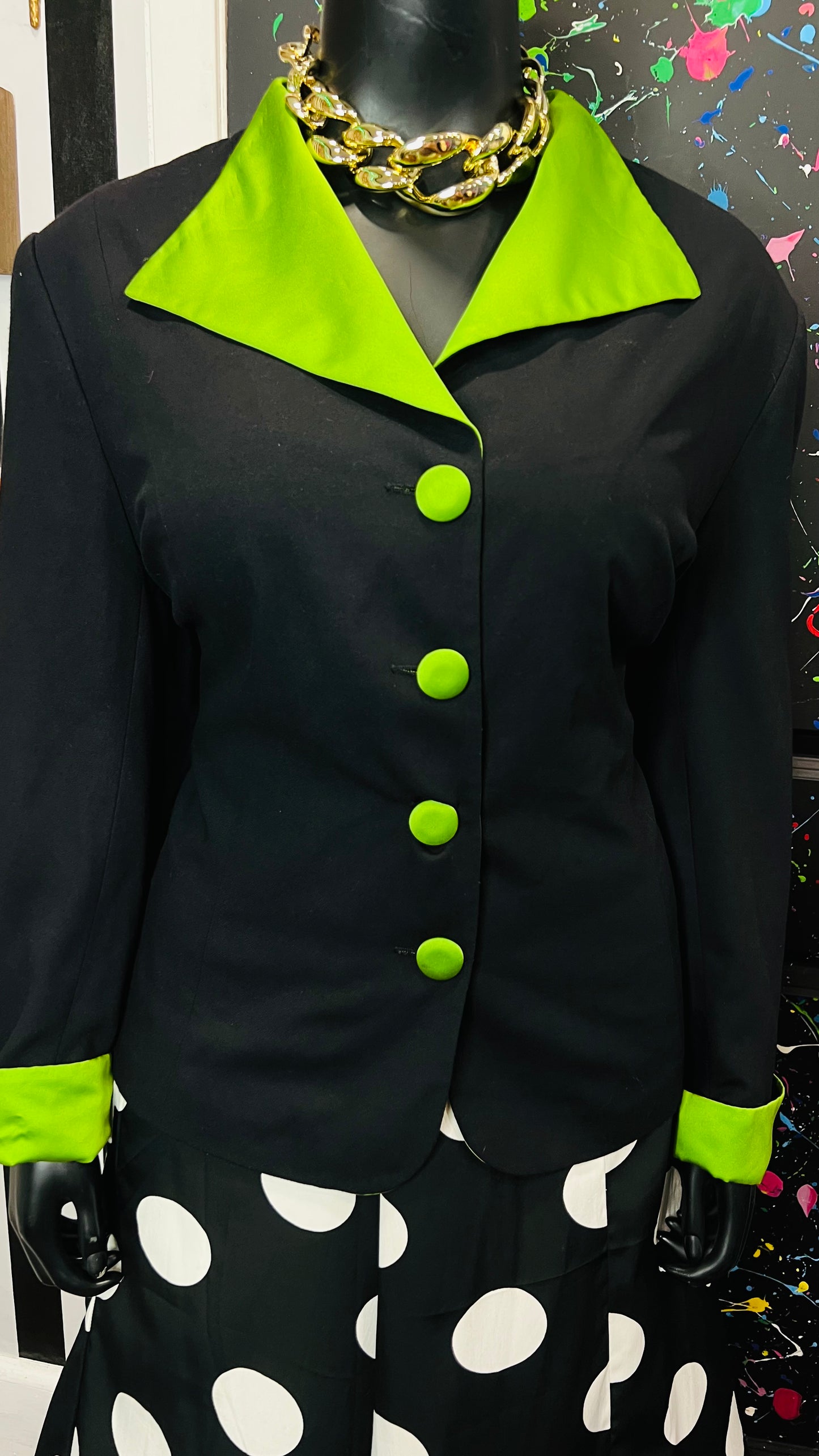 Vintage Black & Green Blazer (24)