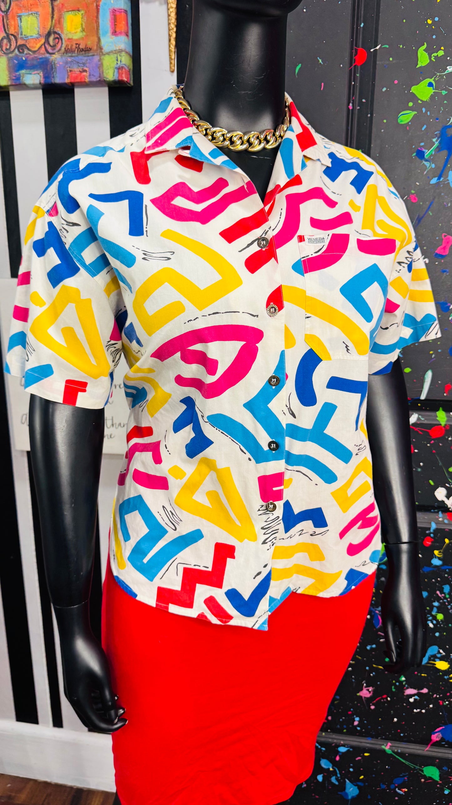 Vintage Cotton 80s Venezia Blouse (22)