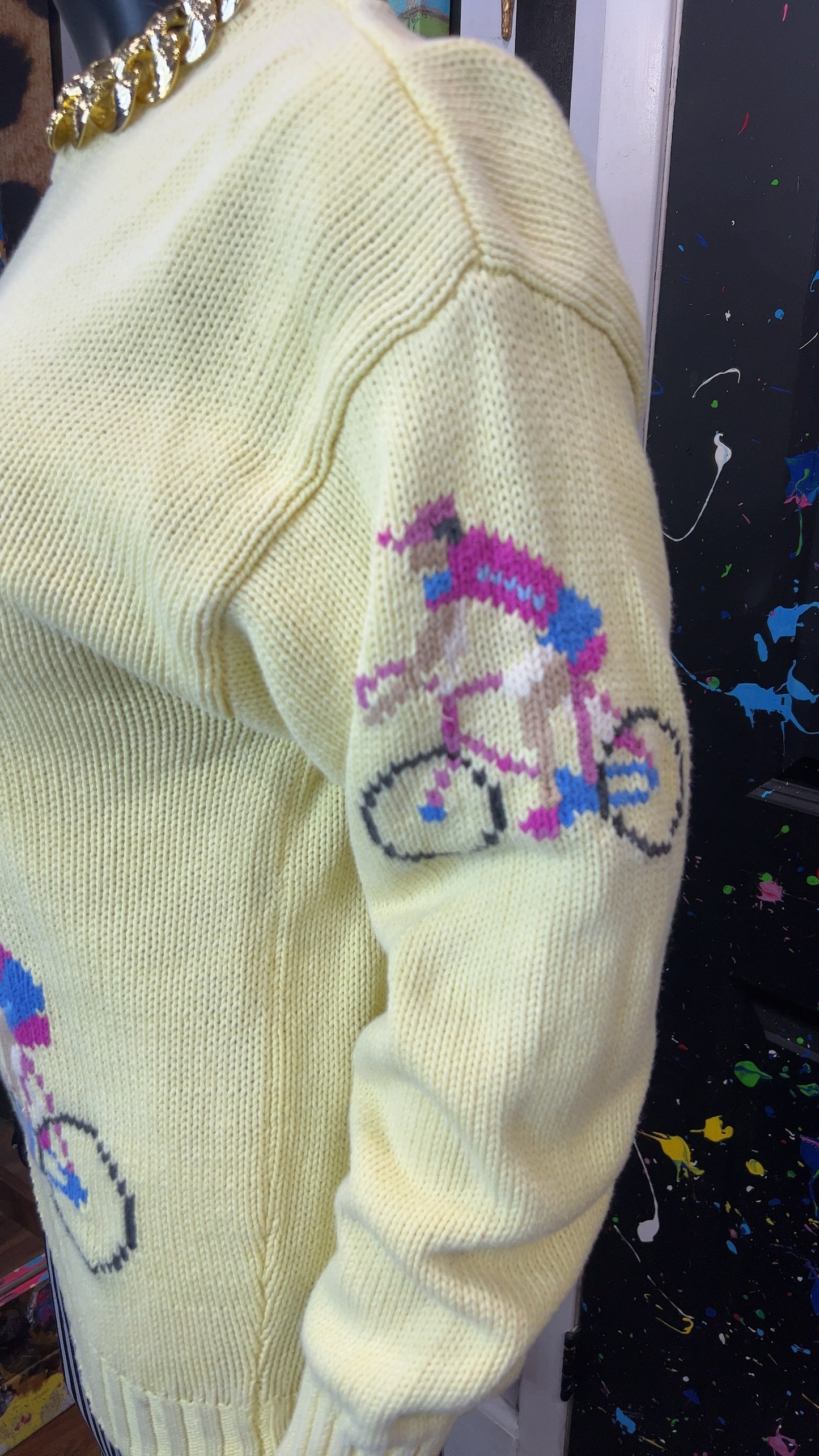 Vintage Knit Bicycle Sweater (16)