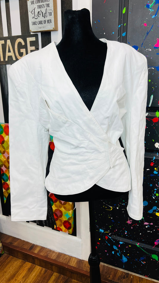 Vintage Genuine Leather White Jacket (12)