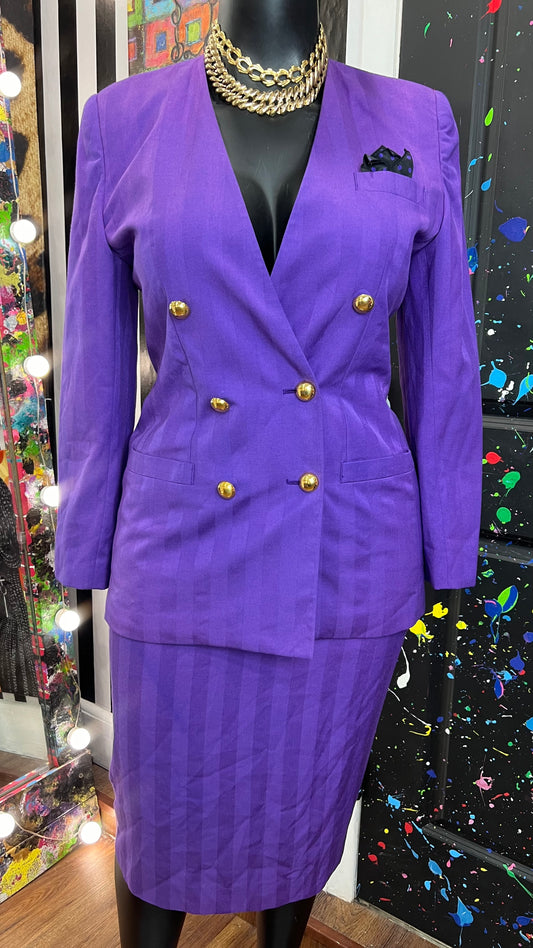 Vintage Purple Double Breasted Suit (12)