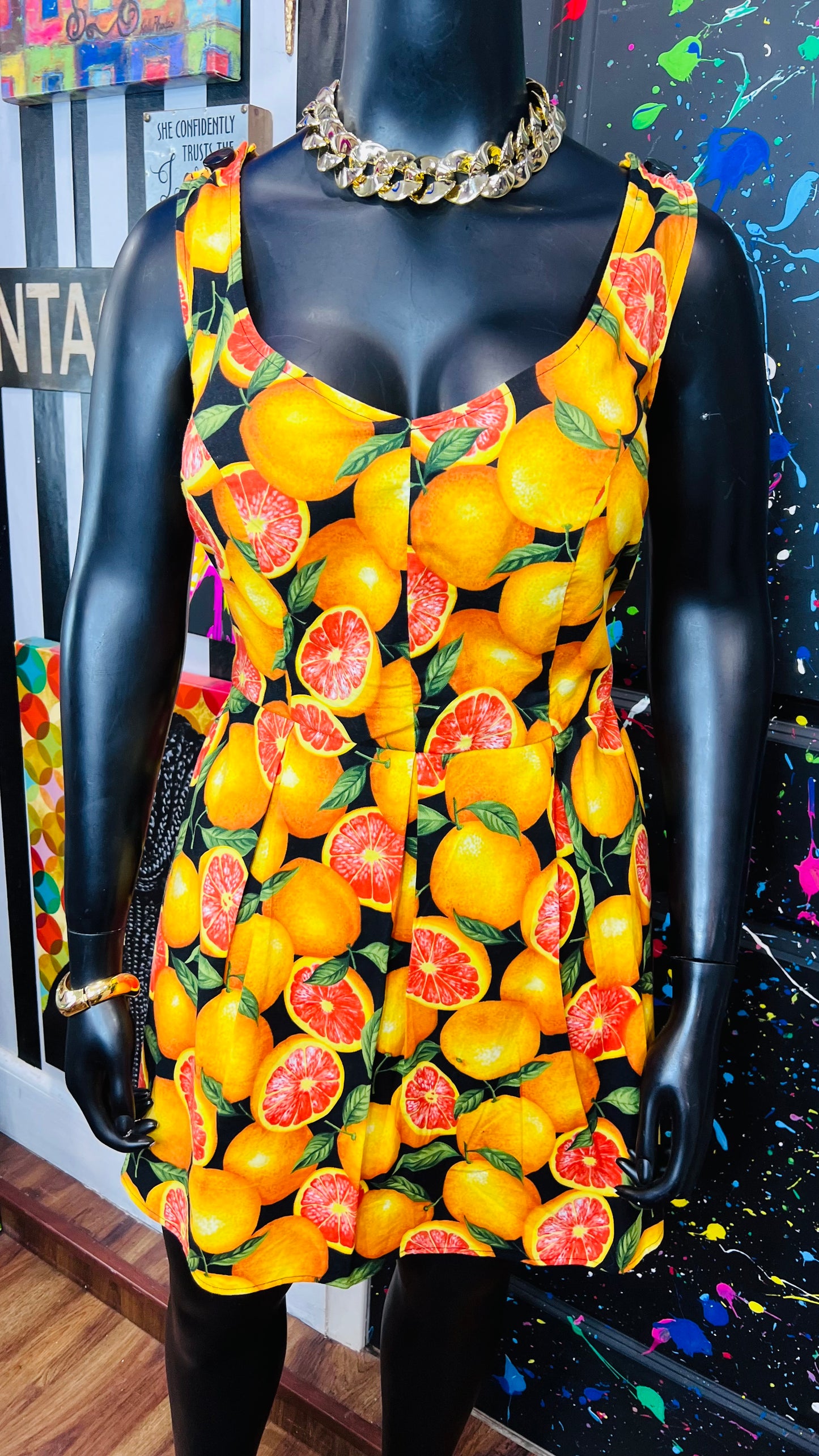 Vintage Fruit Romper - Shorts Underneath (16)