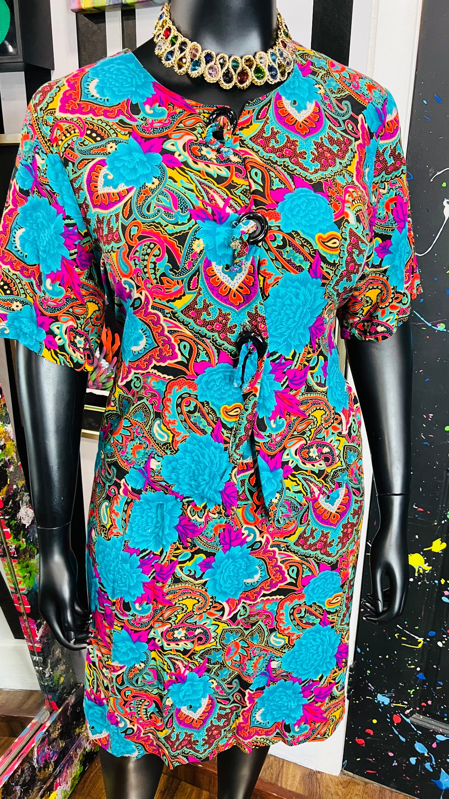 Vintage Chez Rayon Skirt Set (20)
