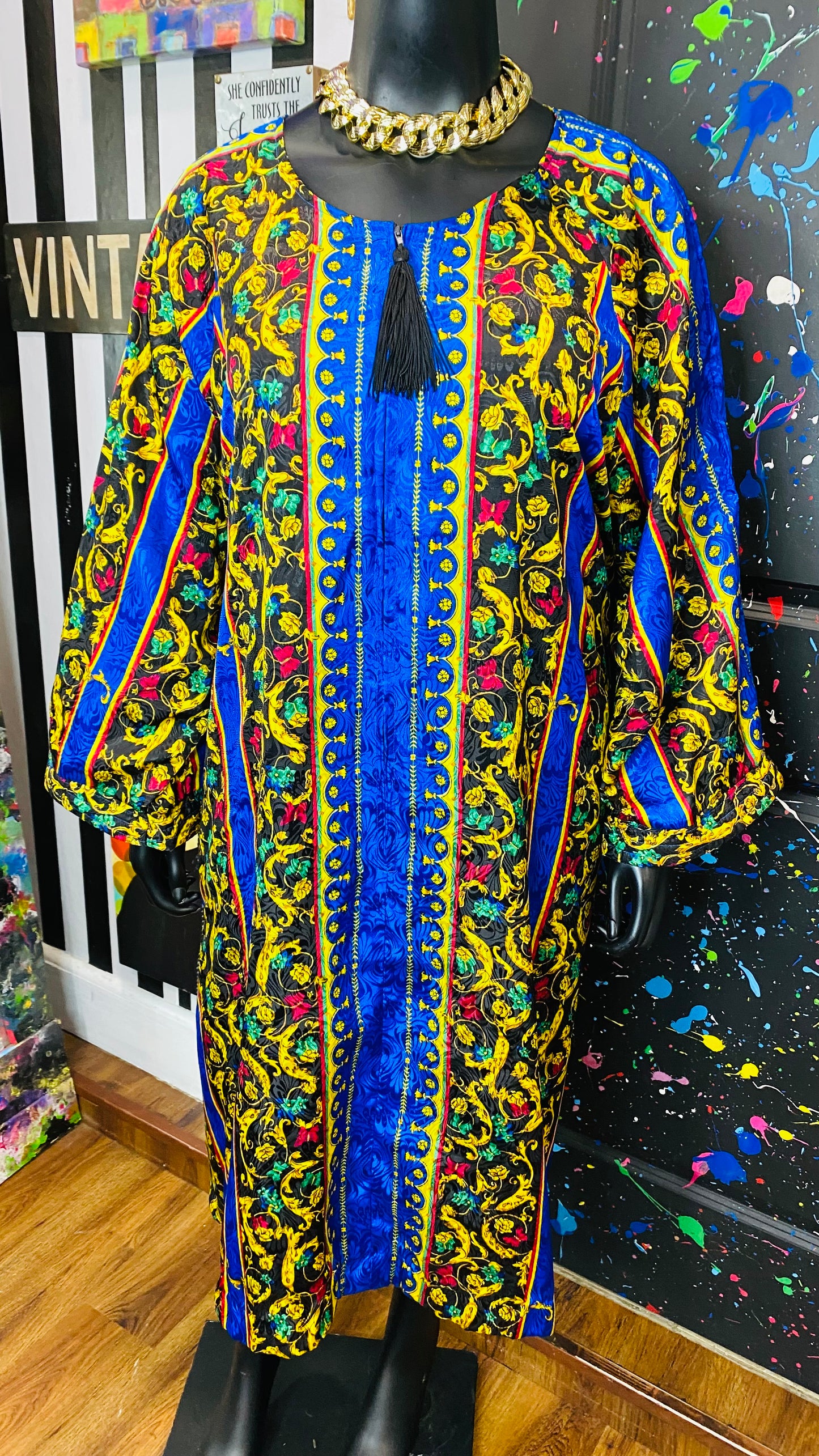 Vintage Tassle Zipper Gown (OS)
