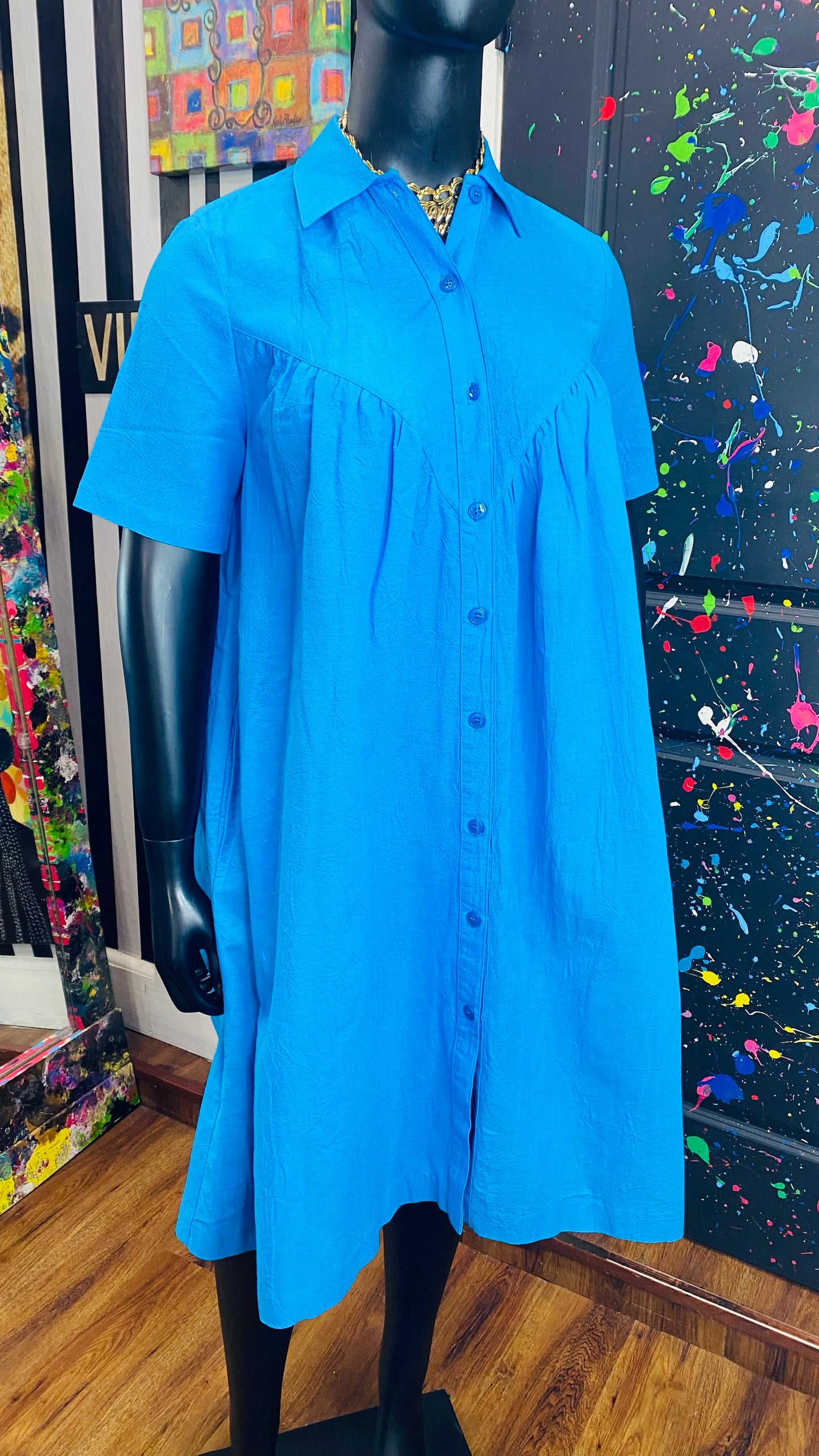 Vintage Blue Spring Dress (16)