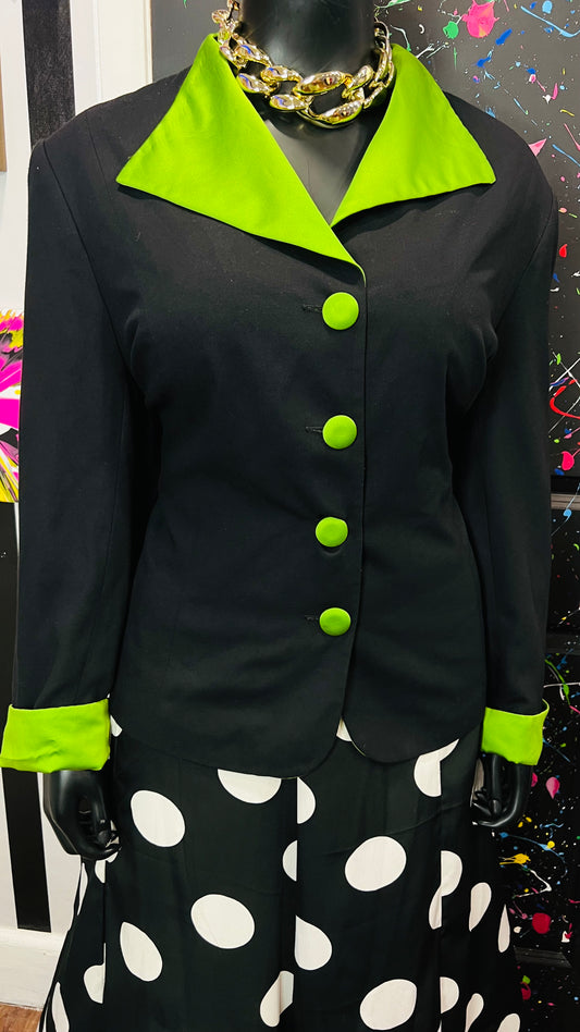 Vintage Black & Green Blazer (24)