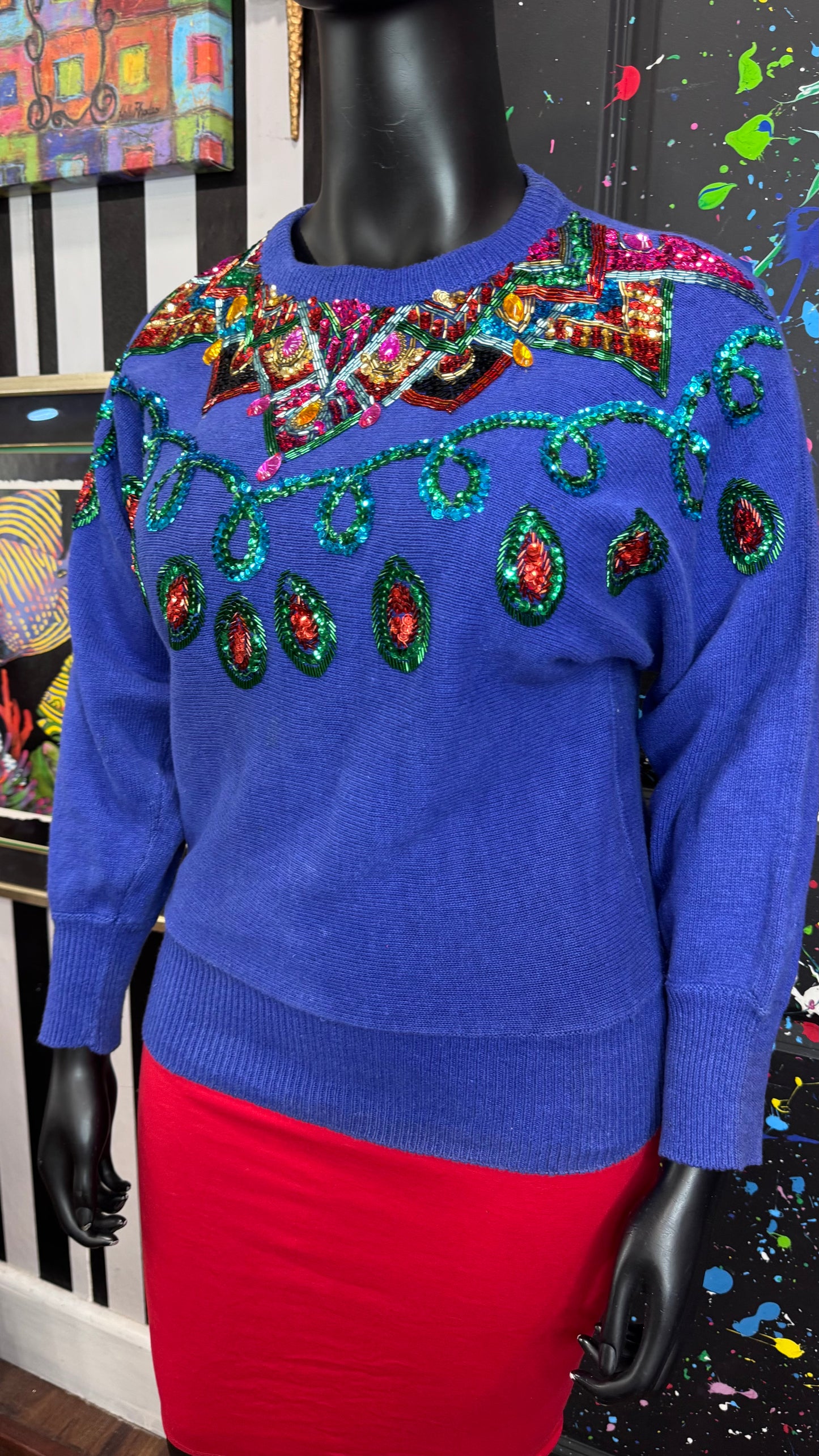 Vintage Purple Jewel Sweater (16)