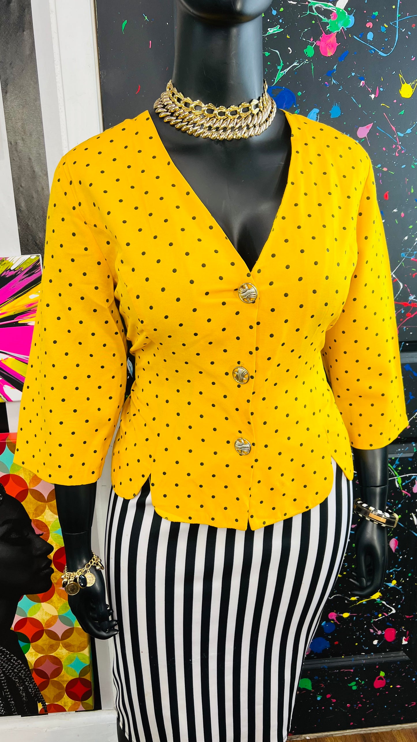 Vintage Polka Dot Blouse (20WP)