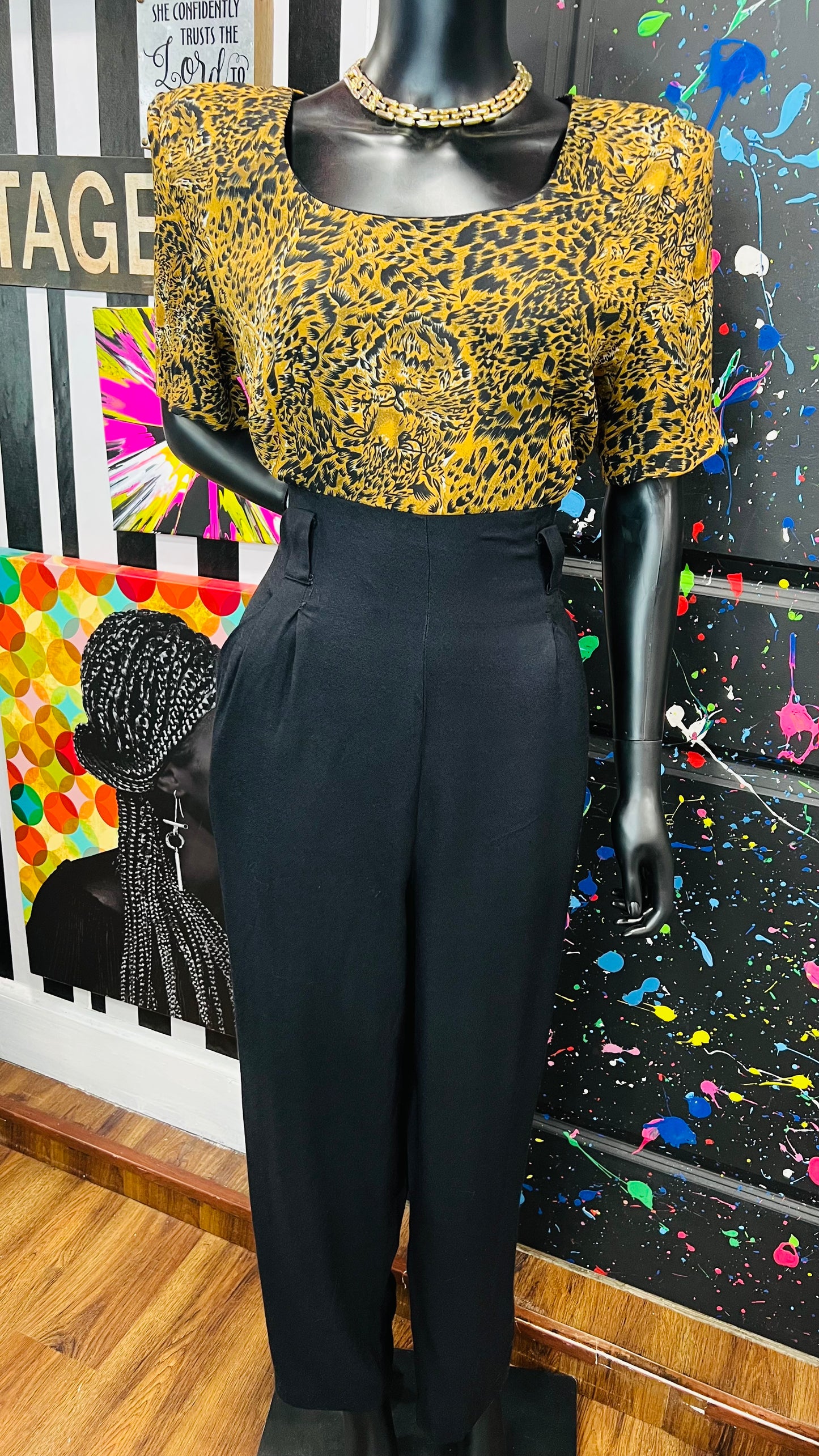 Vintage Cheetah Print Jumpsuit (14)