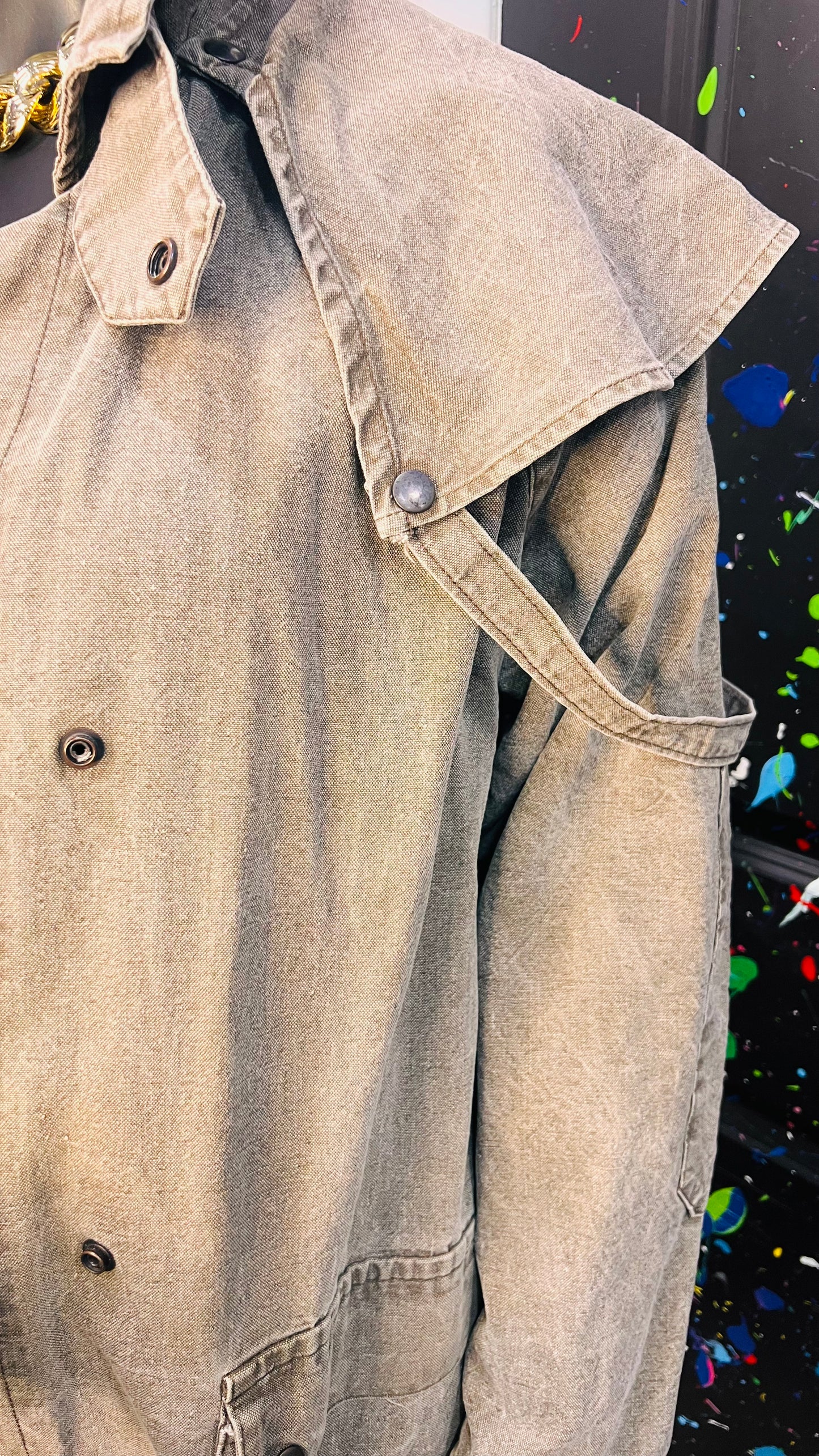 Vintage Denim Distressed Trench Coat (18)
