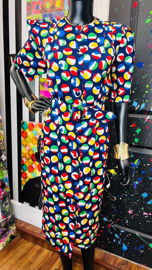 Vintage Colorblock Dress (10/12)