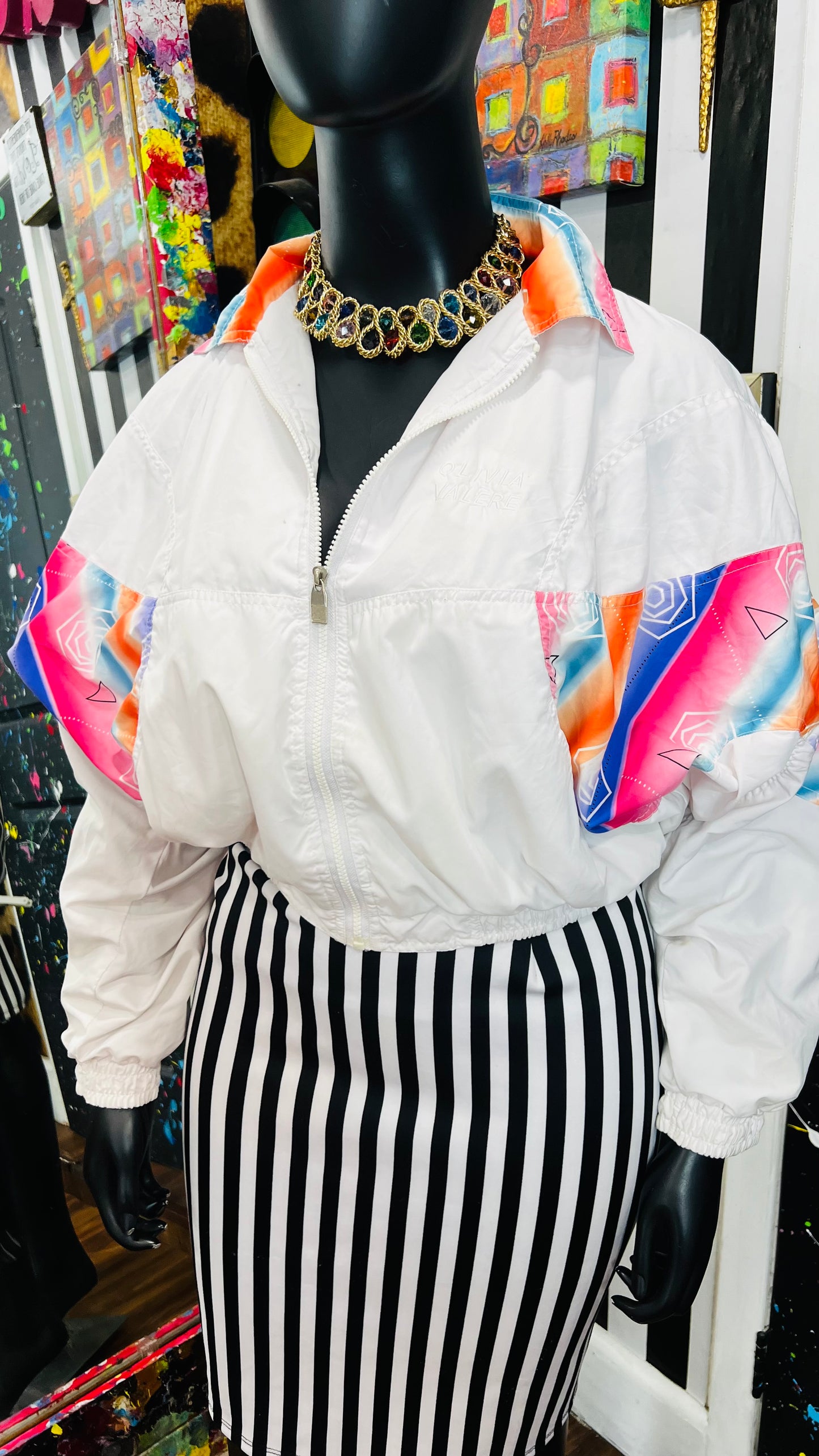 Vintage Cropped Windbreaker Jacket (16/18)