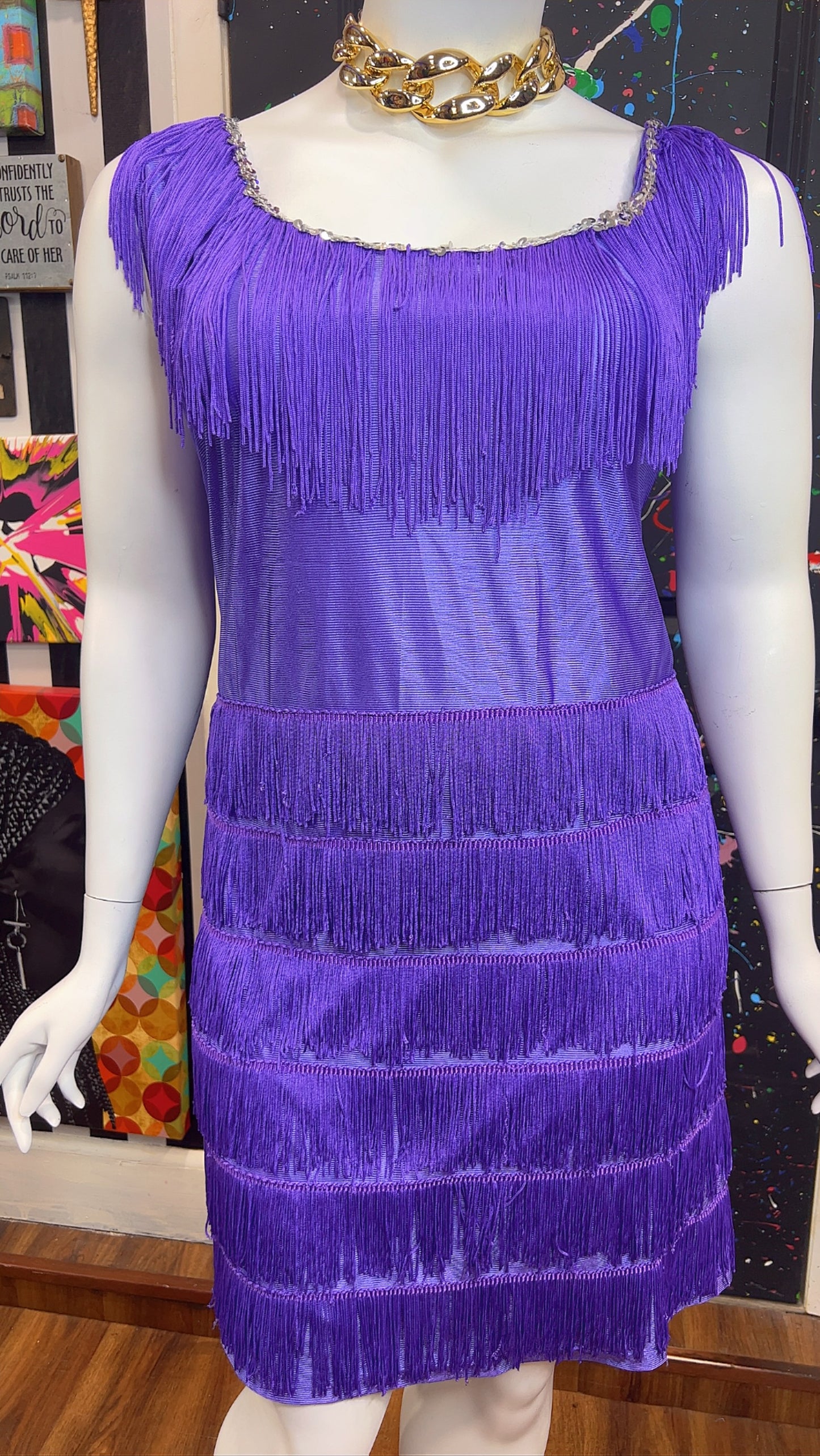 Purple Fringe Dress (24)