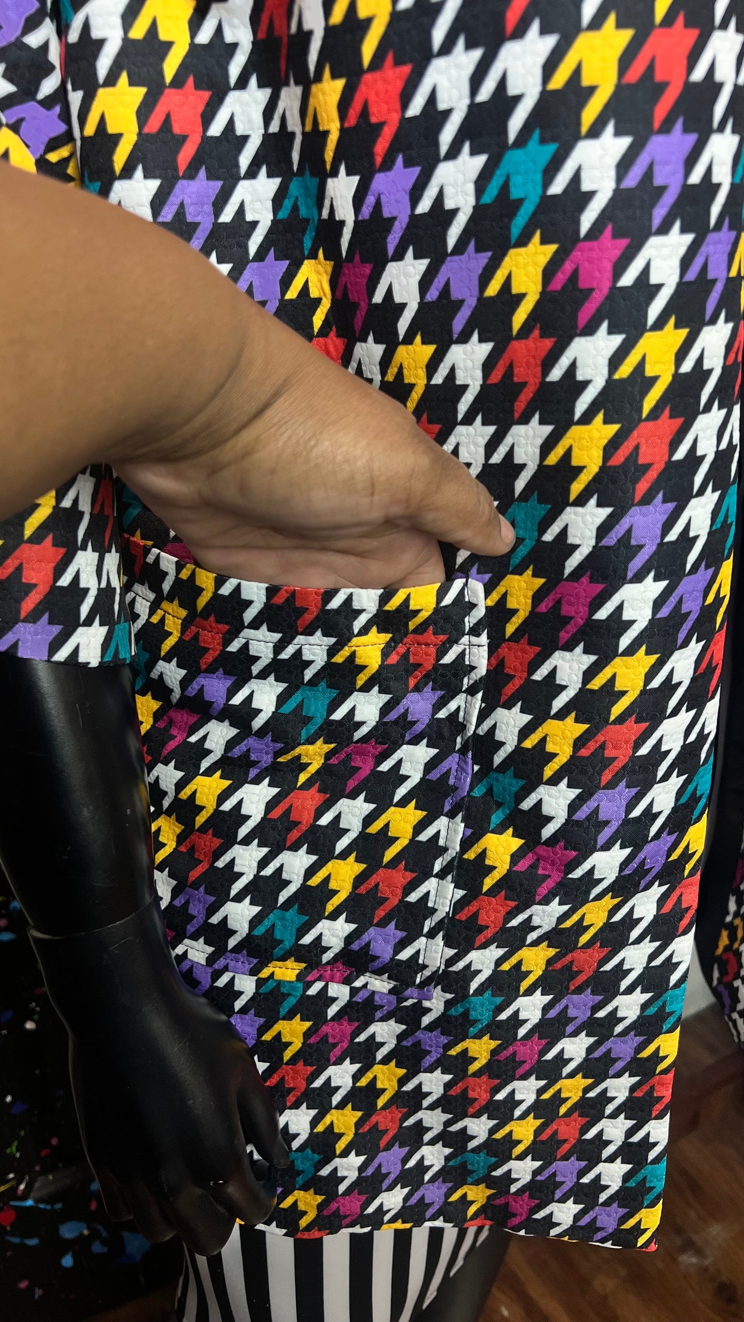 Vintage Colorblock Open Duster (18W)