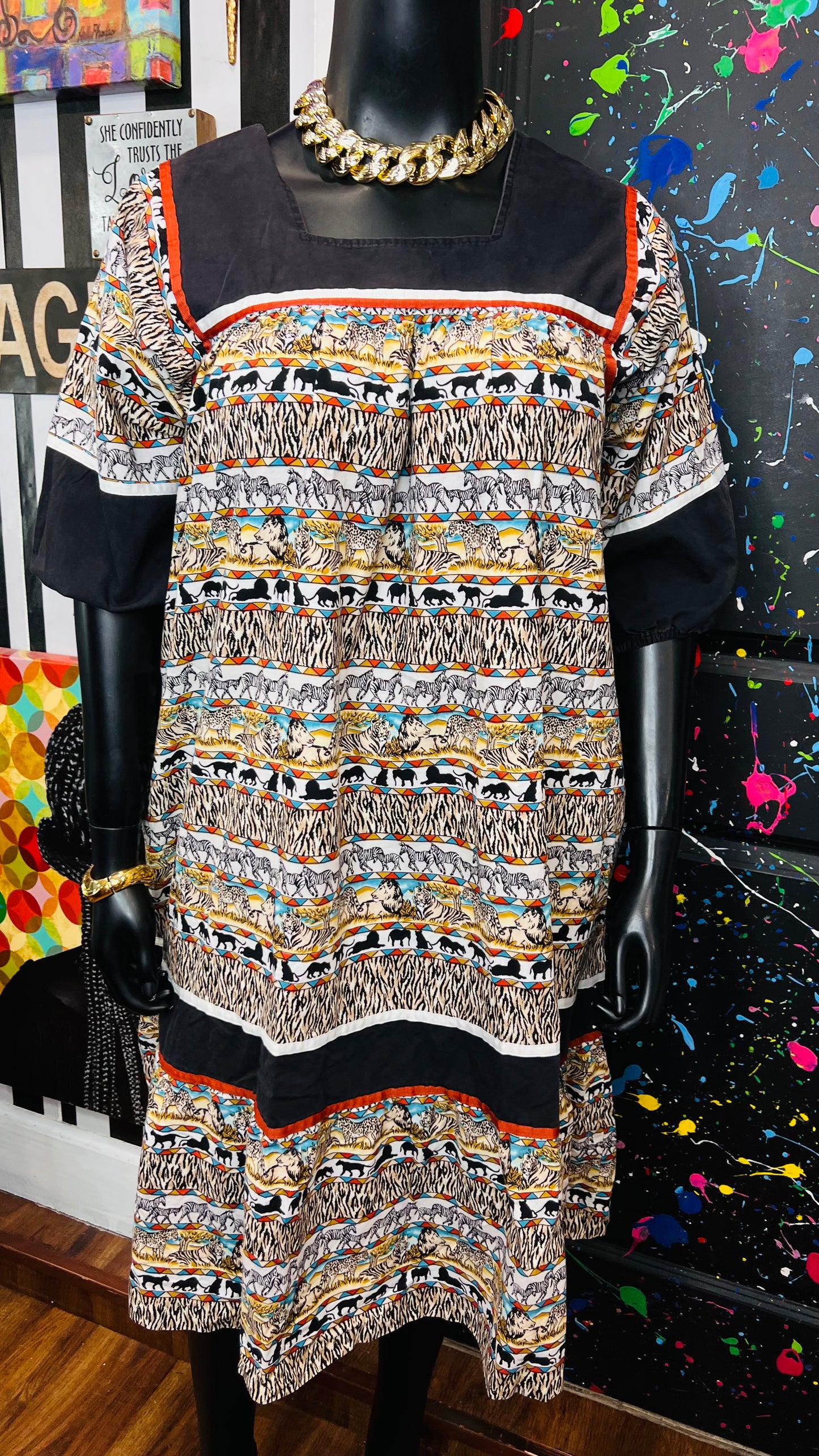 Vintage Safari House Dress (16)