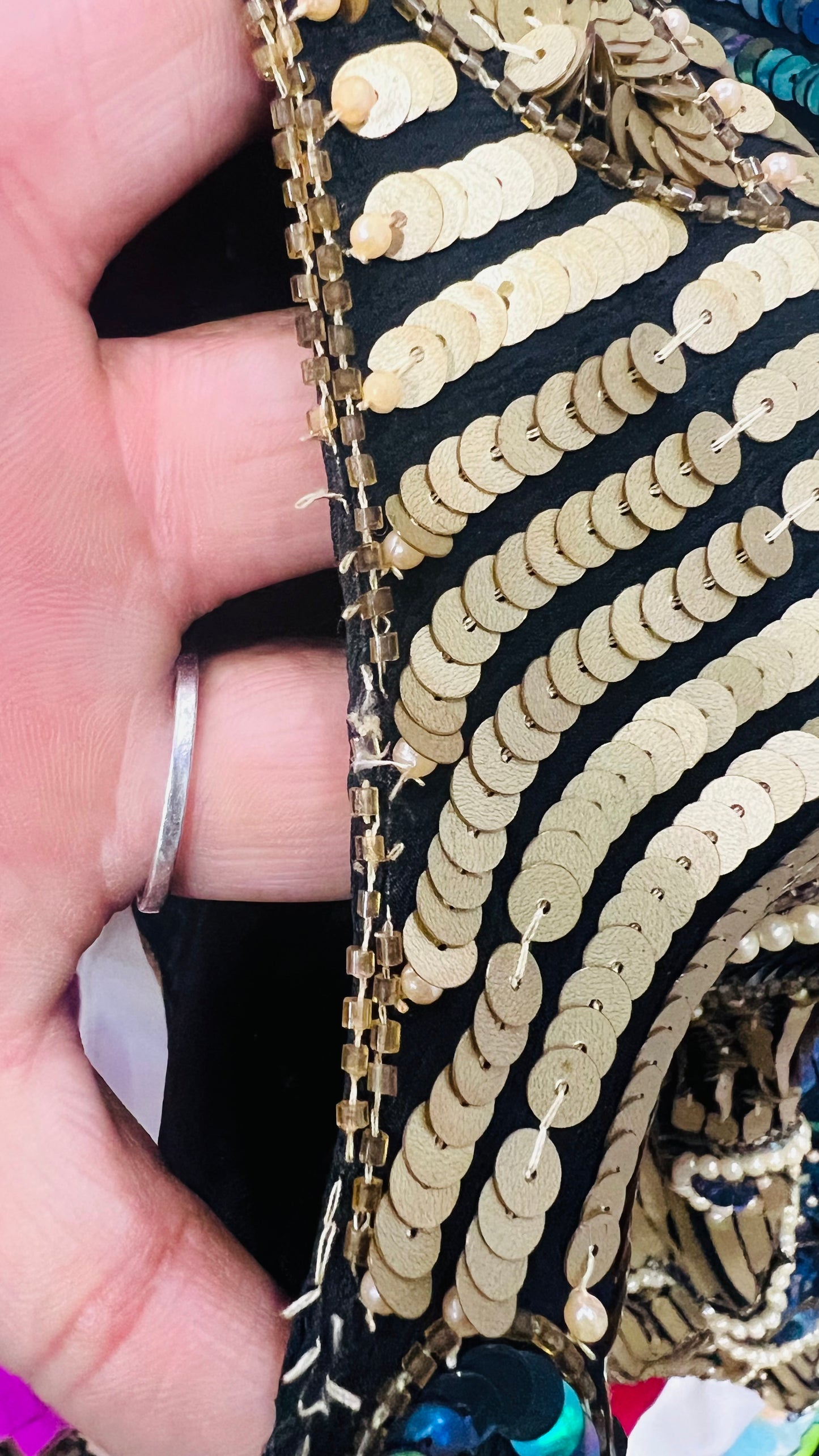 Vintage Silk & Sequin Dress (14)