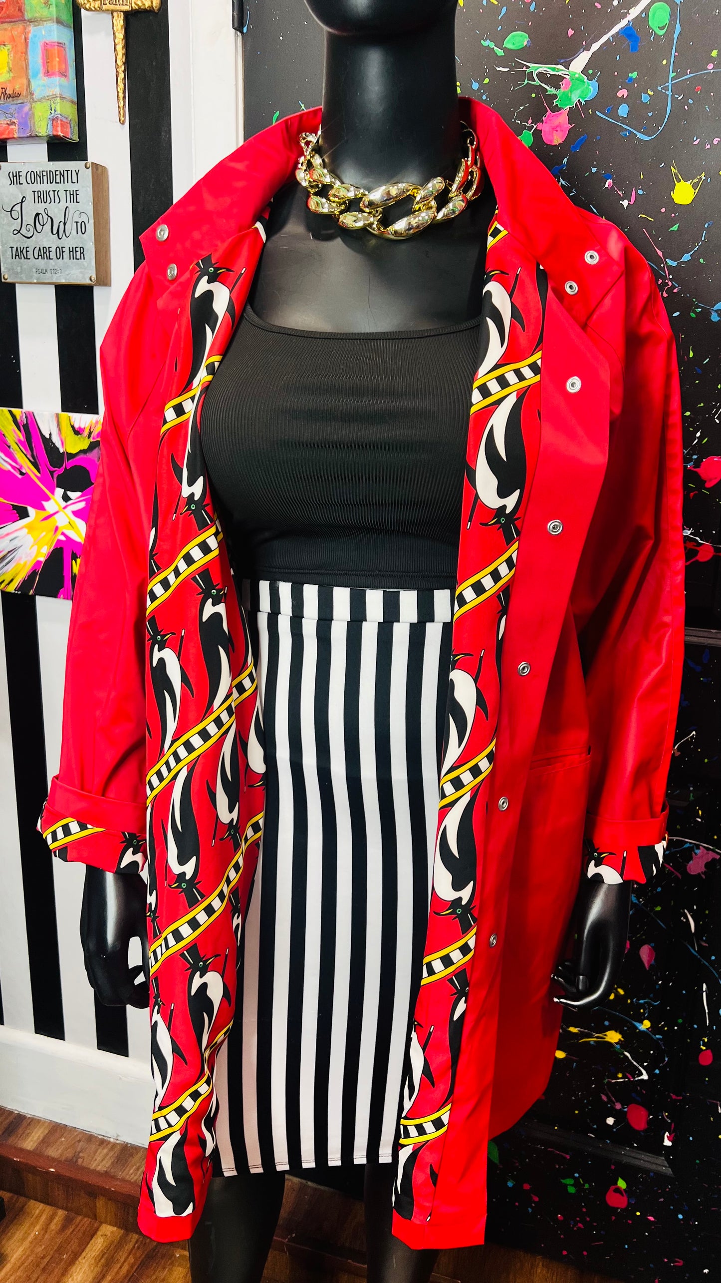 Vintage Deadstock Bob Mackie Penguin Raincoat (20)