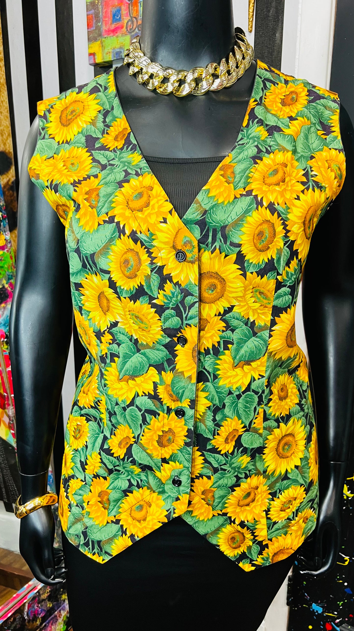 Vintage Sunflower Vest (20)