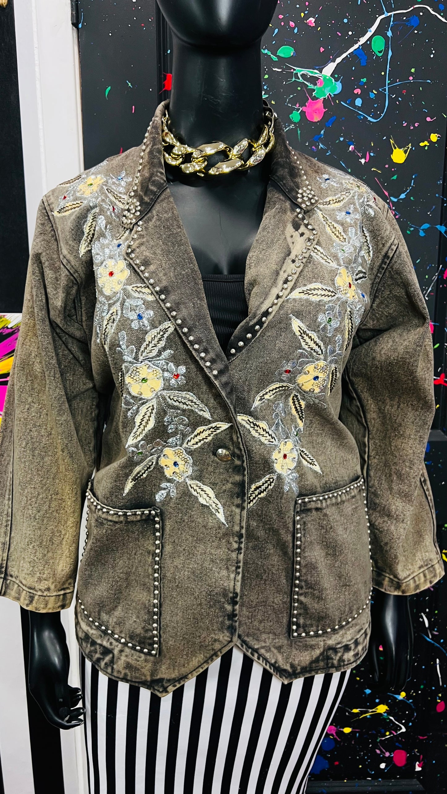 Vintage Jewel Denim Blazer (16)