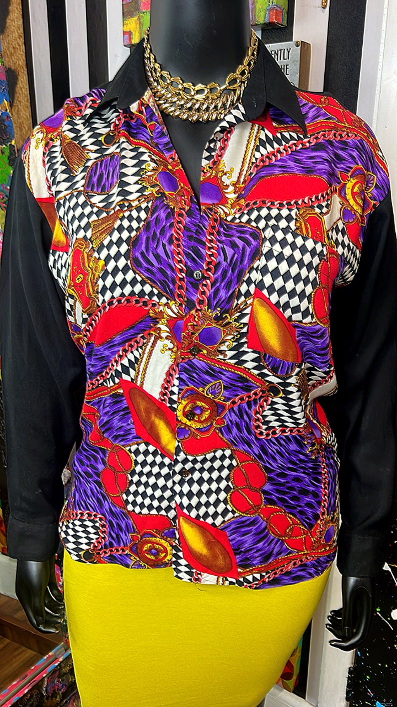 Vintage Abstract 90’s Blouse (14)