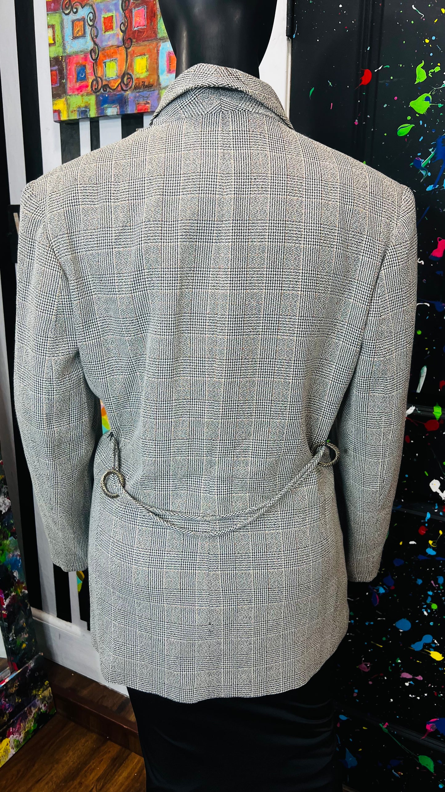 Vintage Plaid Blazer (16W)