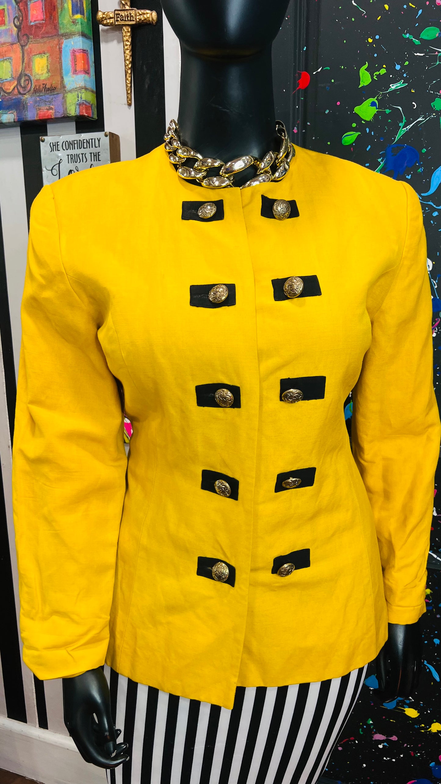 Vintage Mustard Yellow Blazer (18)