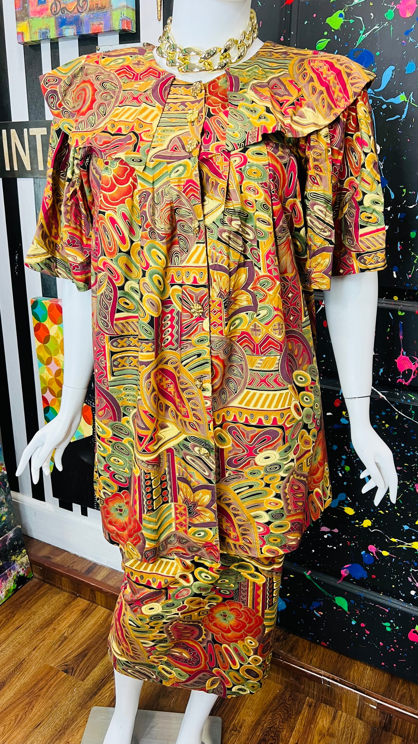Vintage Traditional African Skirt Set (14/16)